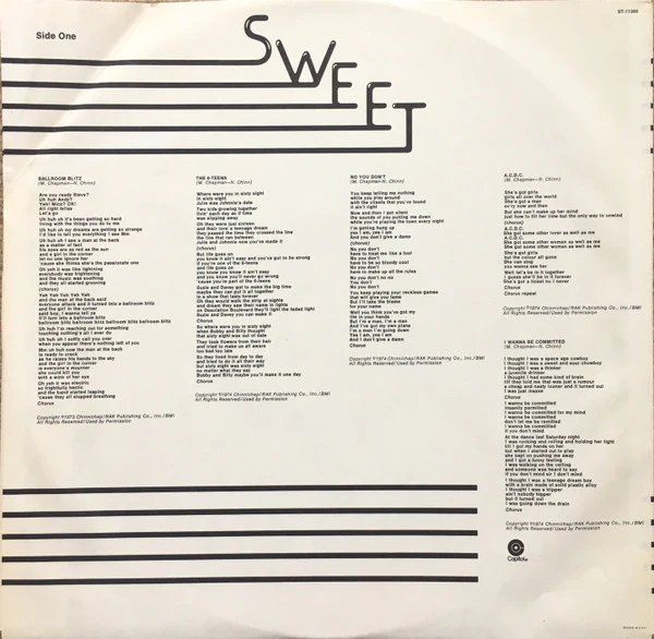 The Sweet - Desolation Boulevard (LP, Album, Jac) (Very Good Plus (VG+)) - Image 3