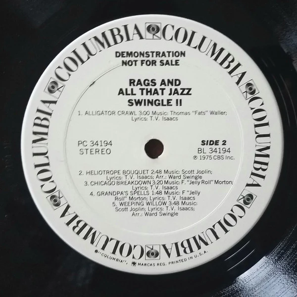 Swingle II - Rags And All That Jazz (LP, Promo, Ter) (Very Good (VG)) - Image 4