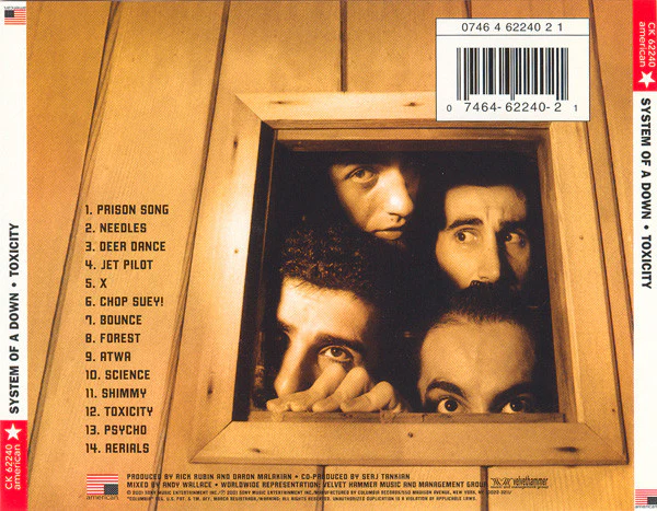 System Of A Down - Toxicity (CD, Album) (Very Good Plus (VG+)) - Image 2