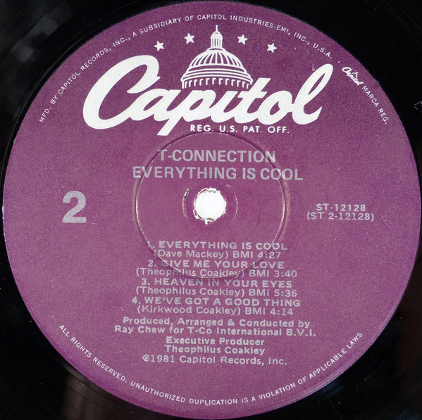T-Connection - Everything Is Cool (LP, Album, Win) (Very Good (VG)) - Image 4