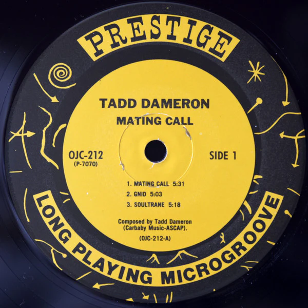 Tadd Dameron With John Coltrane - Mating Call (LP, Album, RE) (Very Good Plus (VG+)) - Image 4