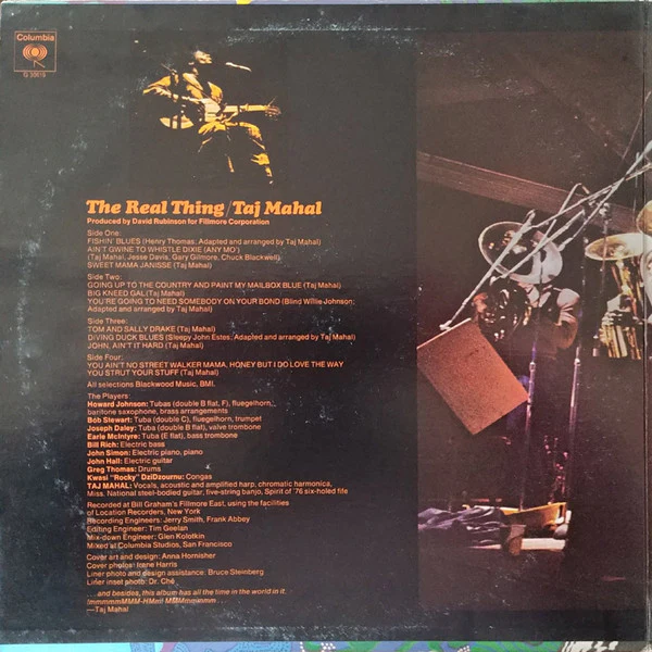 Taj Mahal - The Real Thing (2xLP, Album, Pit) (Very Good (VG)) - Image 2