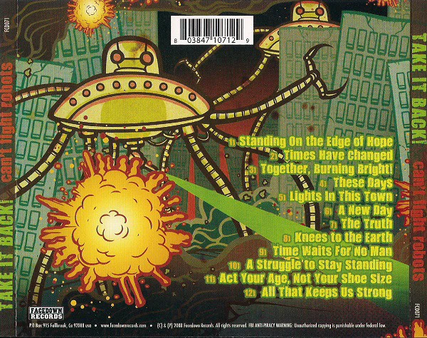 Take It Back! - Can't Fight Robots (CD, Album) (Near Mint (NM or M-)) - Image 2