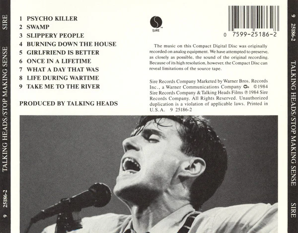 Talking Heads - Stop Making Sense (CD, Album) (Very Good Plus (VG+)) - Image 5