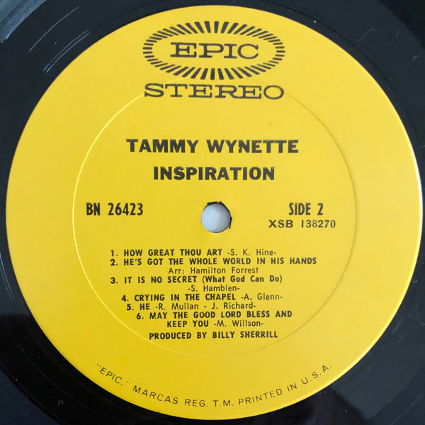 Tammy Wynette - Inspiration (LP, Album, Ter) (Very Good Plus (VG+)) - Image 4
