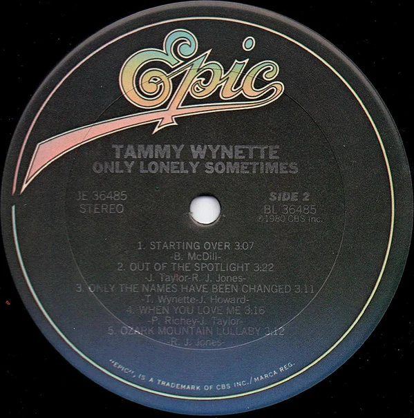 Tammy Wynette - Only Lonely Sometimes (LP, Album, San) (Mint (M)) - Image 4
