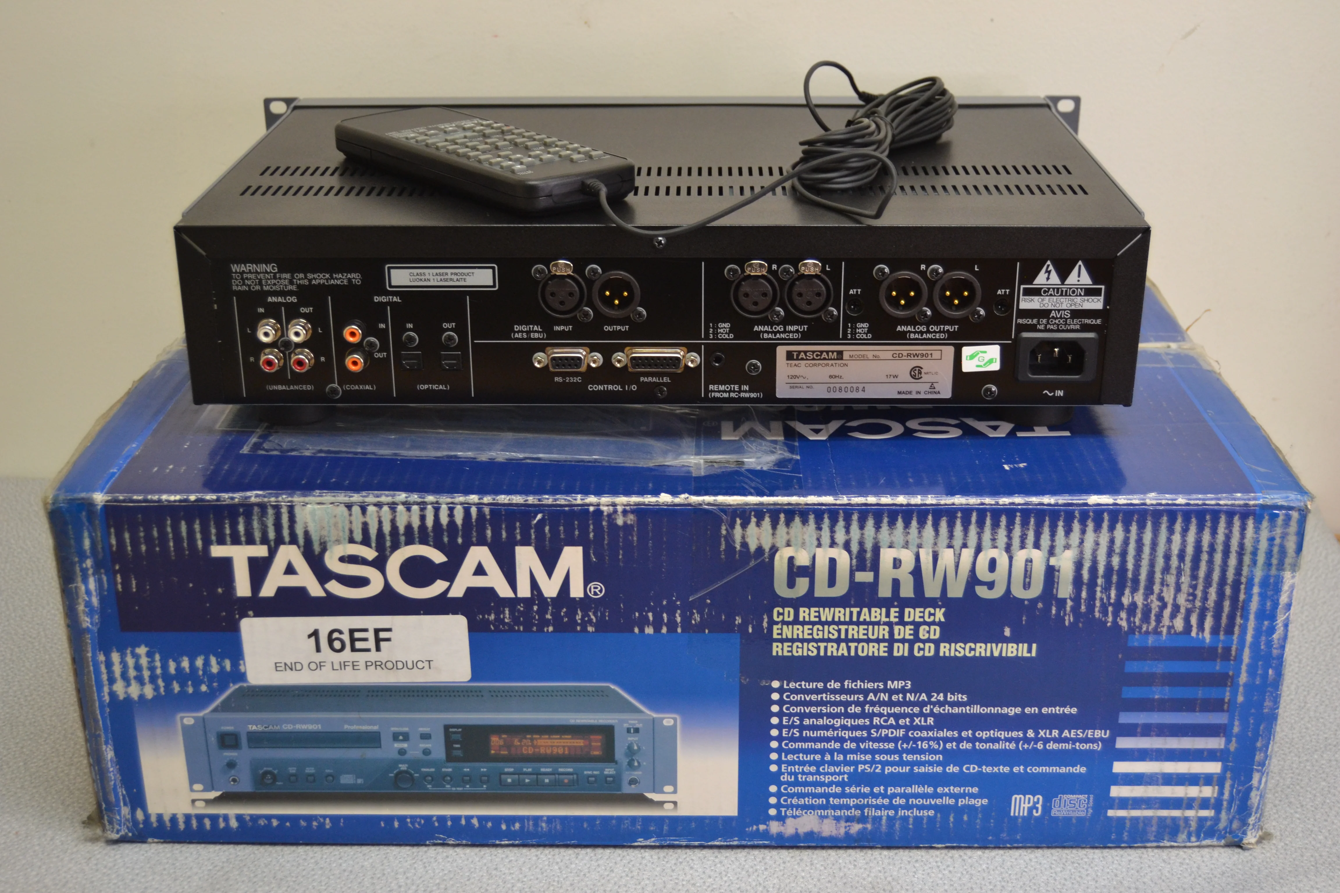 Tascam CD-RW901 CD Recorder/Player * Wired Remote * Box * Printed Manual - Image 11