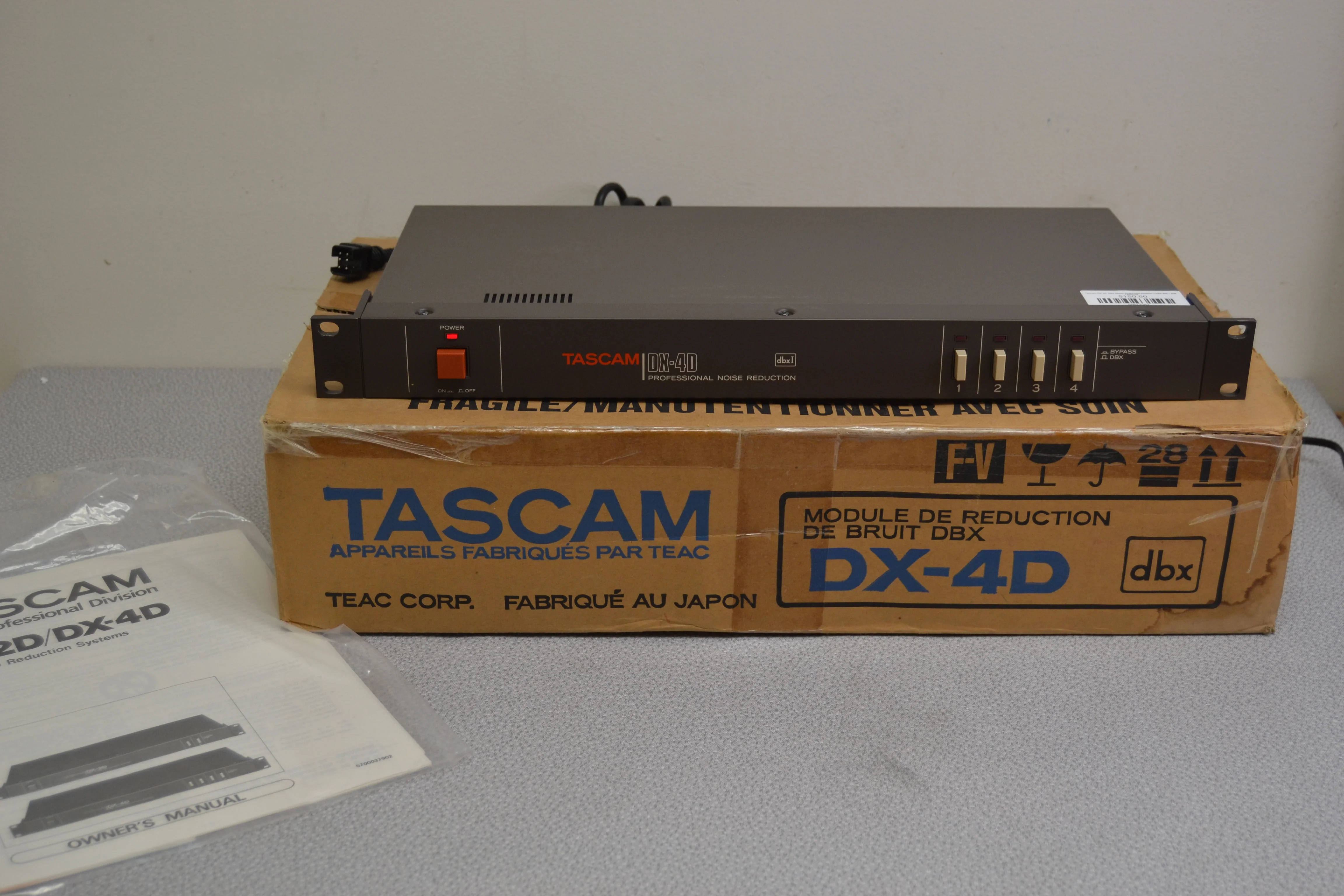 Tascam DX-4D DBX Noise Reduction System (1982-89) * Box * Manual