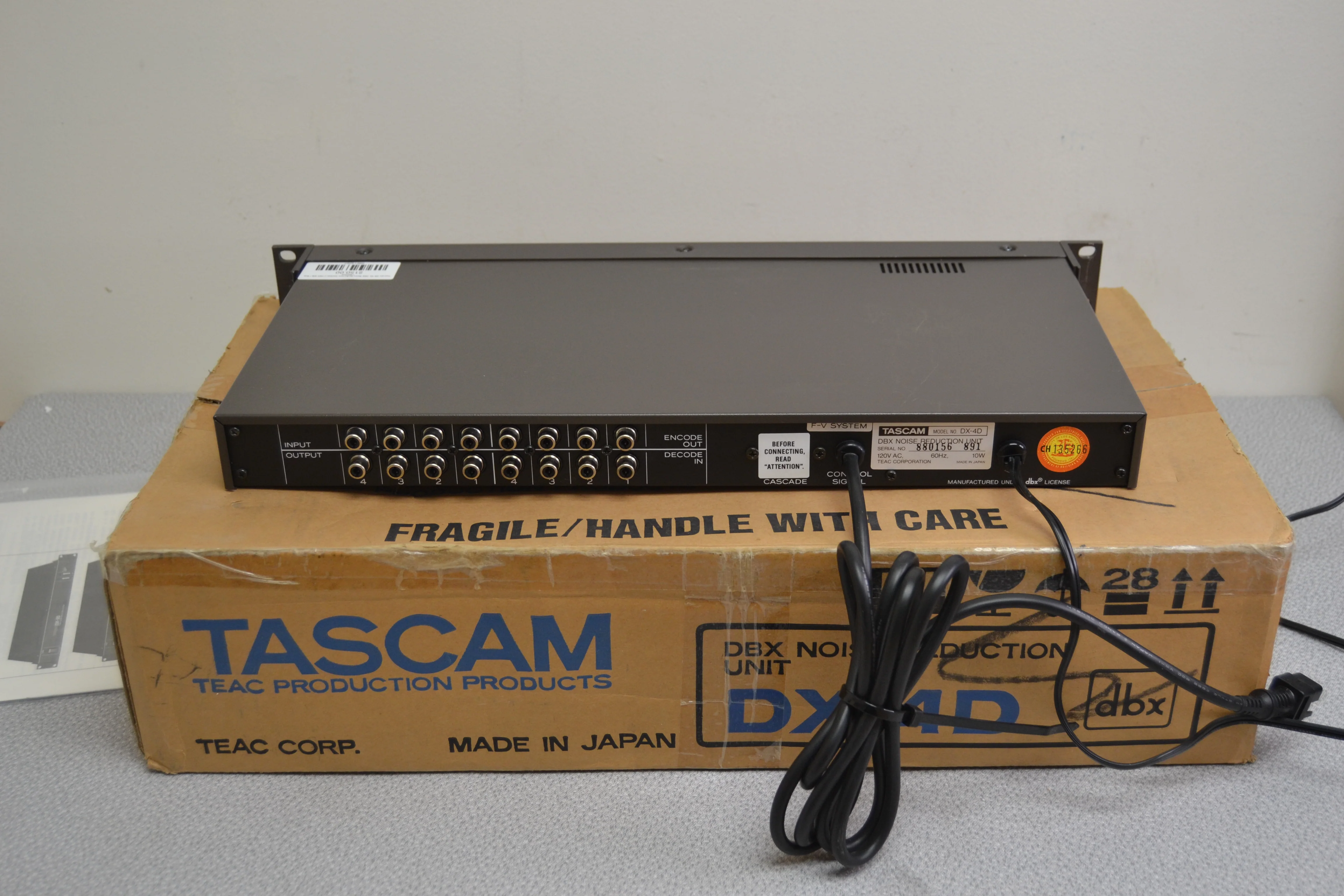 Tascam DX-4D DBX Noise Reduction System (1982-89) * Box * Manual - Image 8