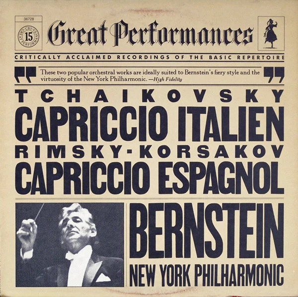 Pyotr Ilyich Tchaikovsky, Nikolai Rimsky-Korsakov, Leonard Bernstein, New York Philharmonic - Capriccio Italien  / Capriccio Espagnol (LP, Comp) (Near Mint (NM or M-))