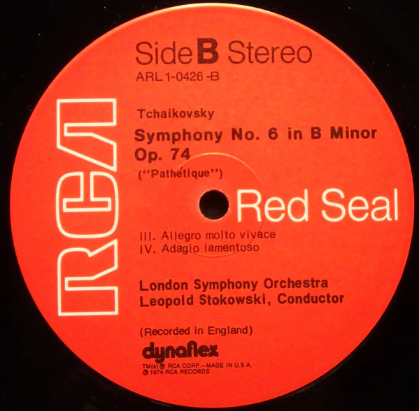 Pyotr Ilyich Tchaikovsky, Leopold Stokowski, London Symphony Orchestra - Symphony No. 6 ["Pathetique"] (LP) (Near Mint (NM or M-)) - Image 4