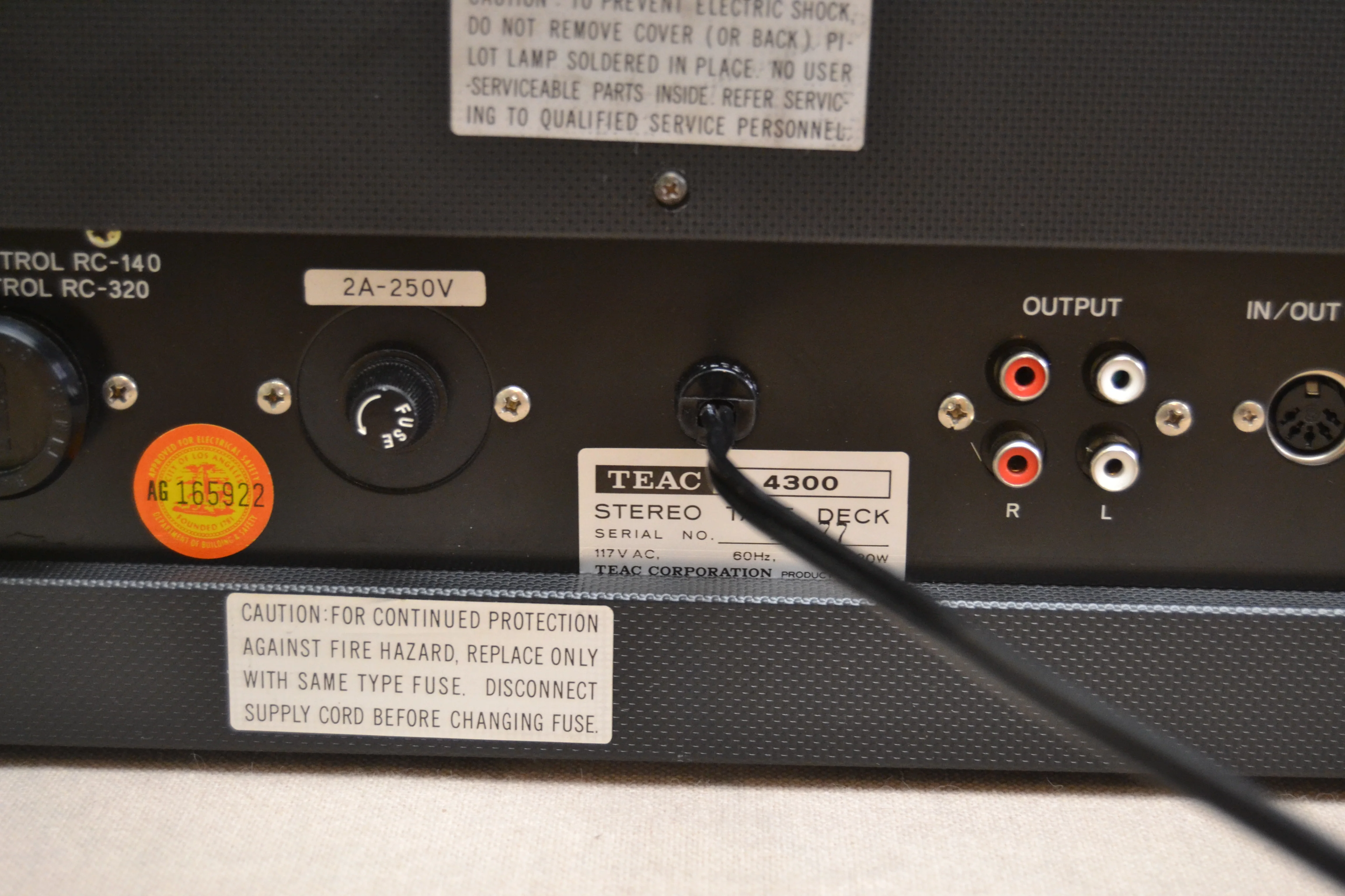 Teac 4300 ( aka A-4300 ) Reel to Reel Tape Recorder * AutoReverse * Fully Serviced * New Belts - Image 17