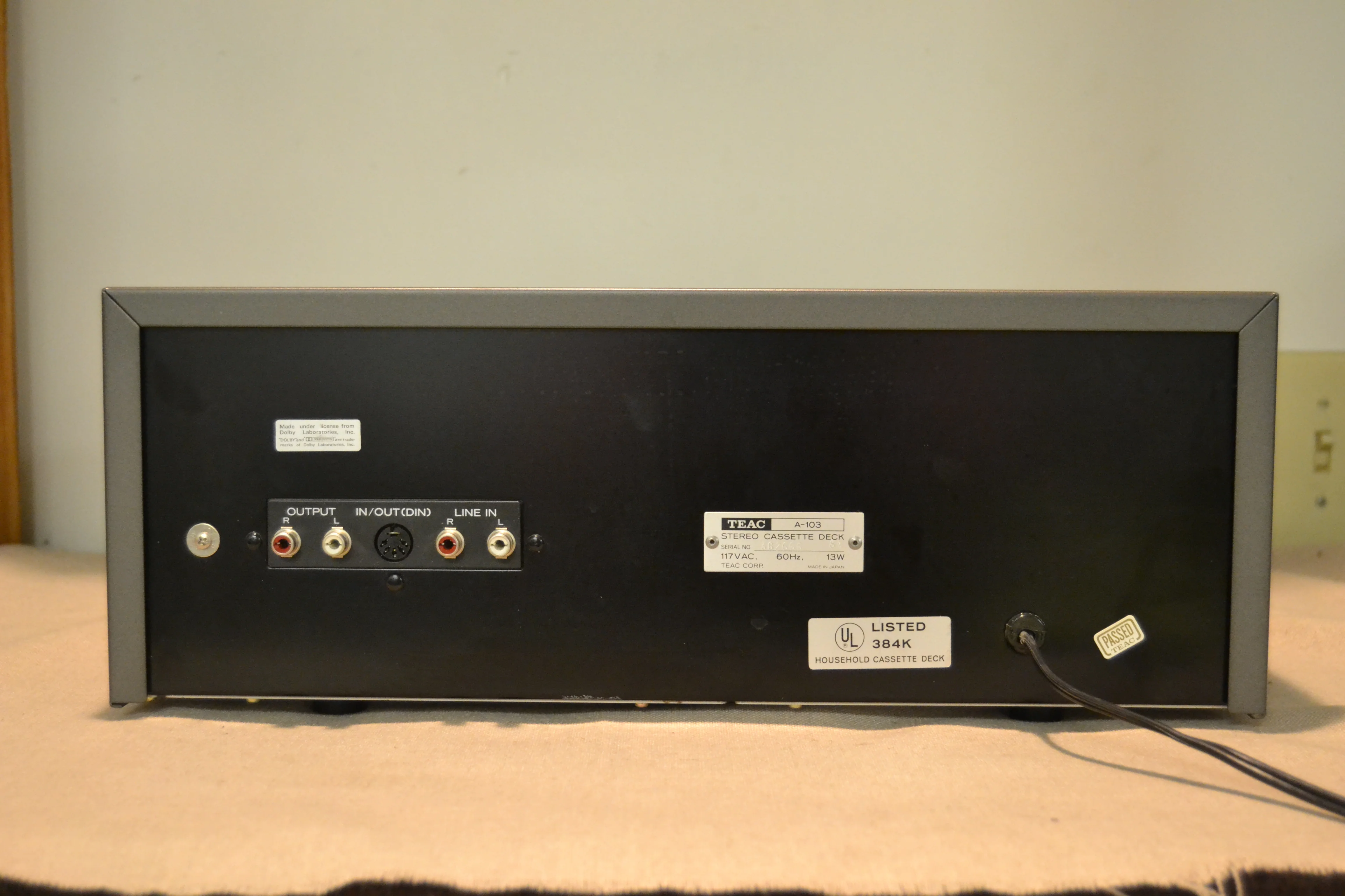 Teac A-103 Single Cassette Deck * Fully Serviced * New Belts - Image 9