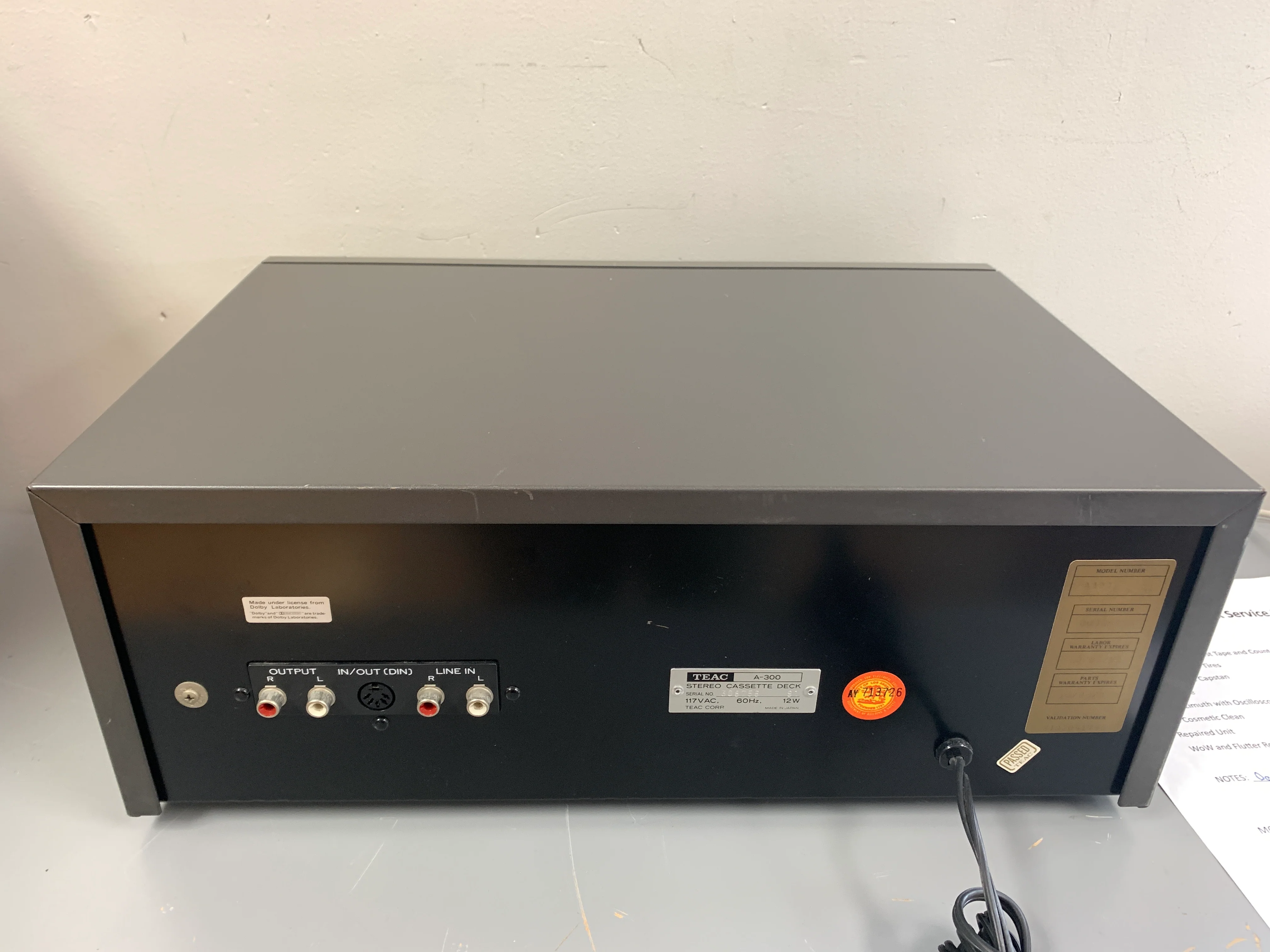 Teac A300 Single Cassette Deck * Fully Serviced ! - Image 10