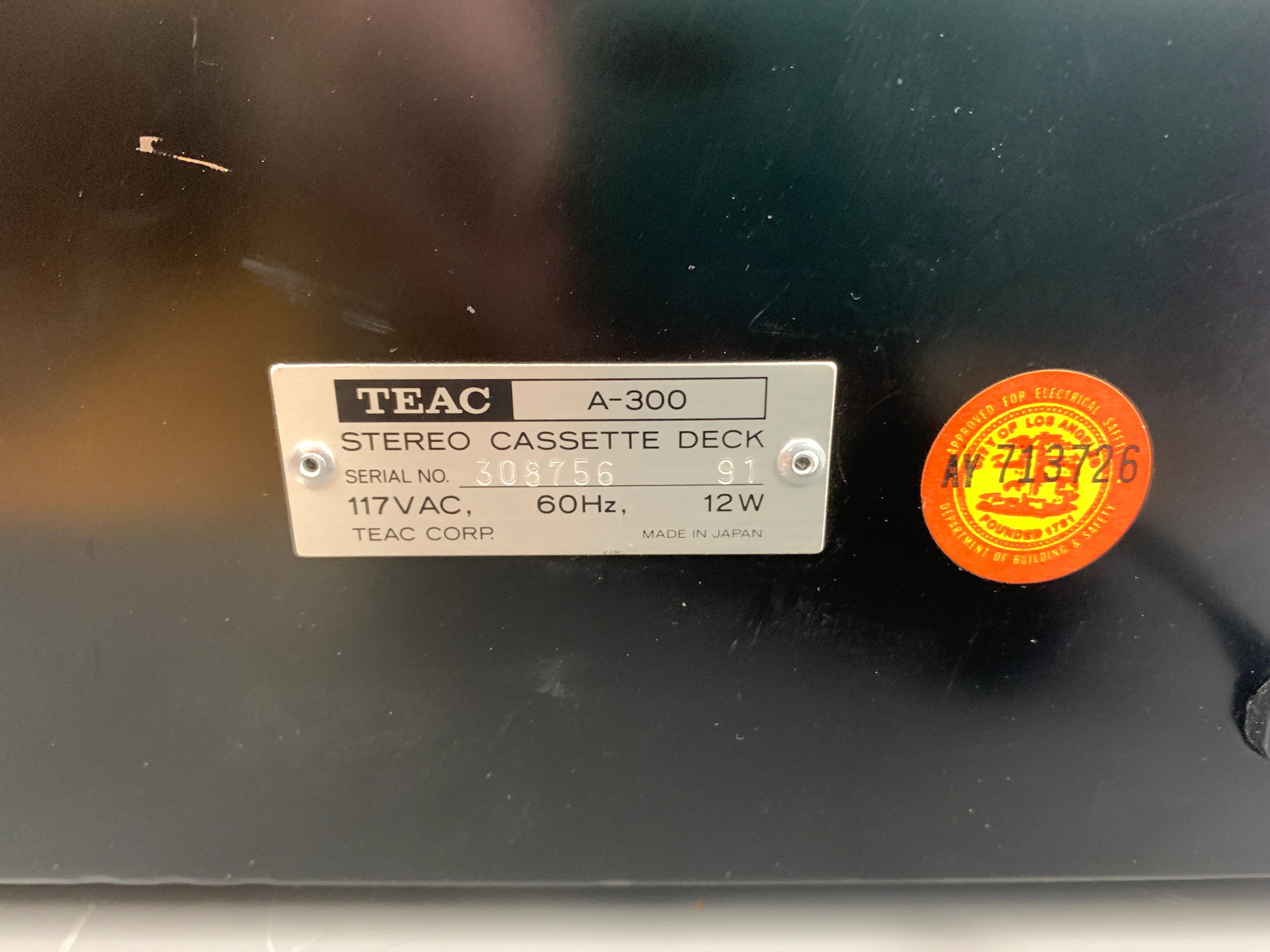 Teac A300 Single Cassette Deck * Fully Serviced ! - Image 12