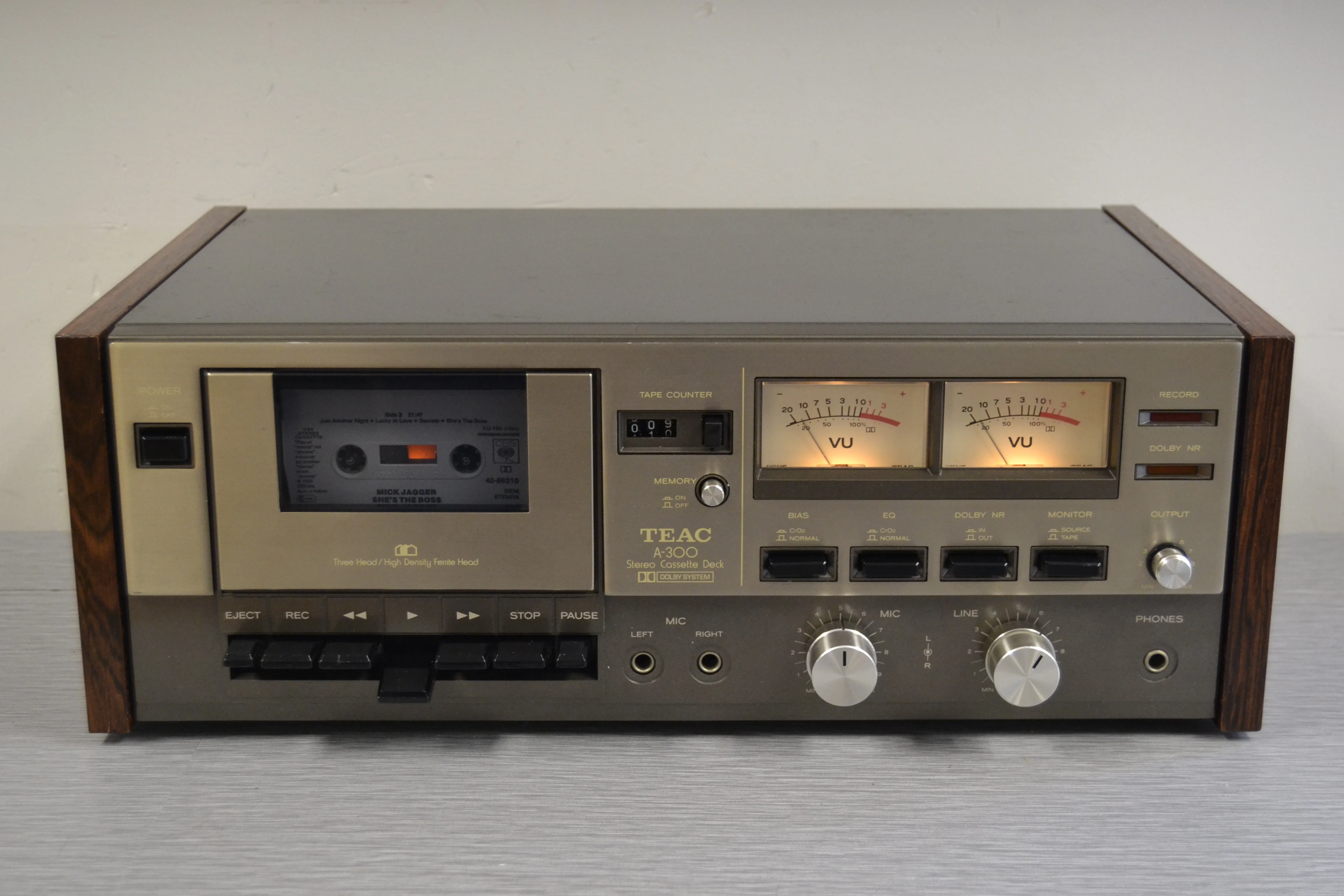 Teac A300 Single Cassette Deck - New Belts - 3 Heads - 1979