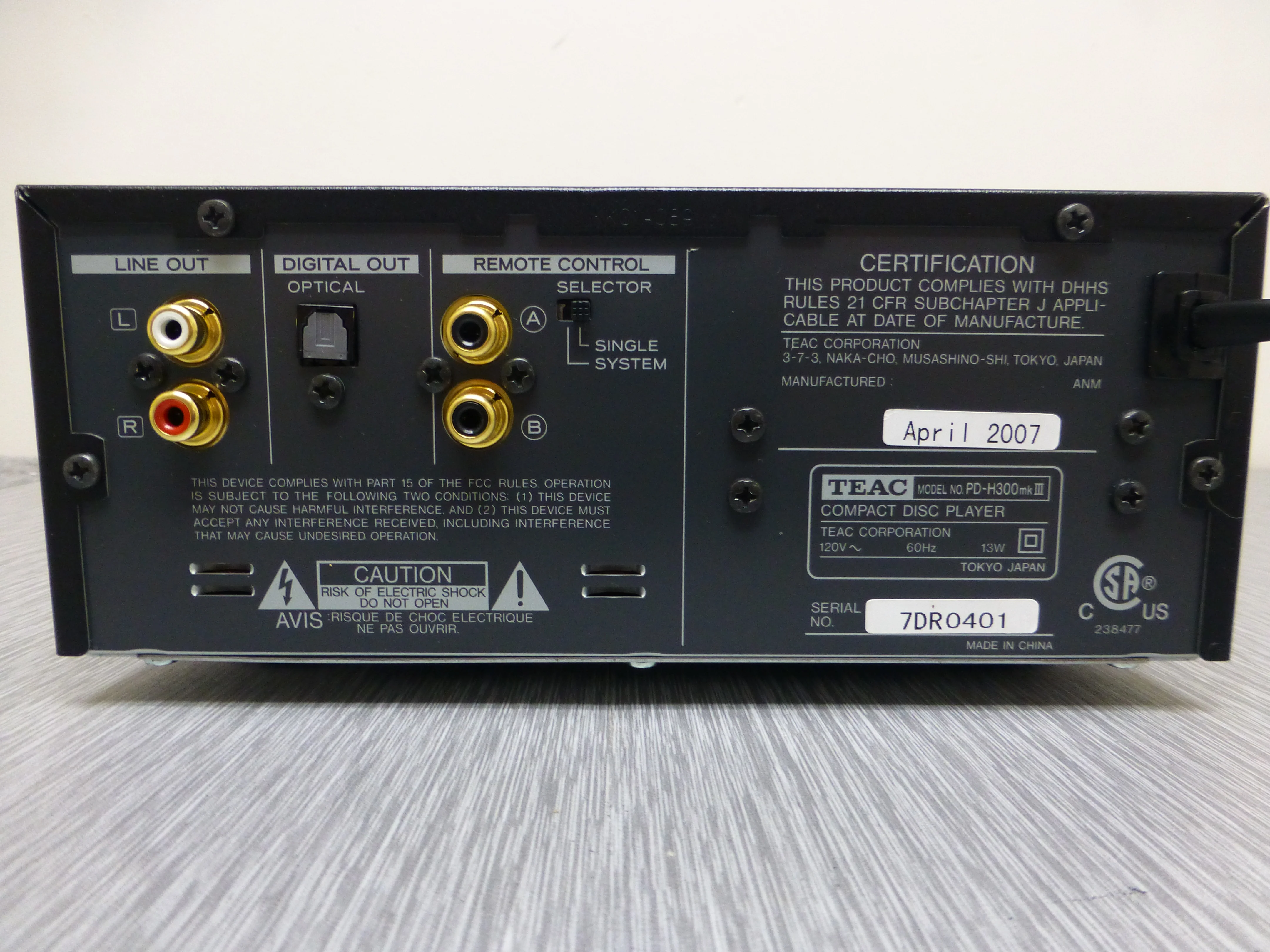 TEAC PD-H300 MKIII  Compact Disc Player (1997-09) - Image 10