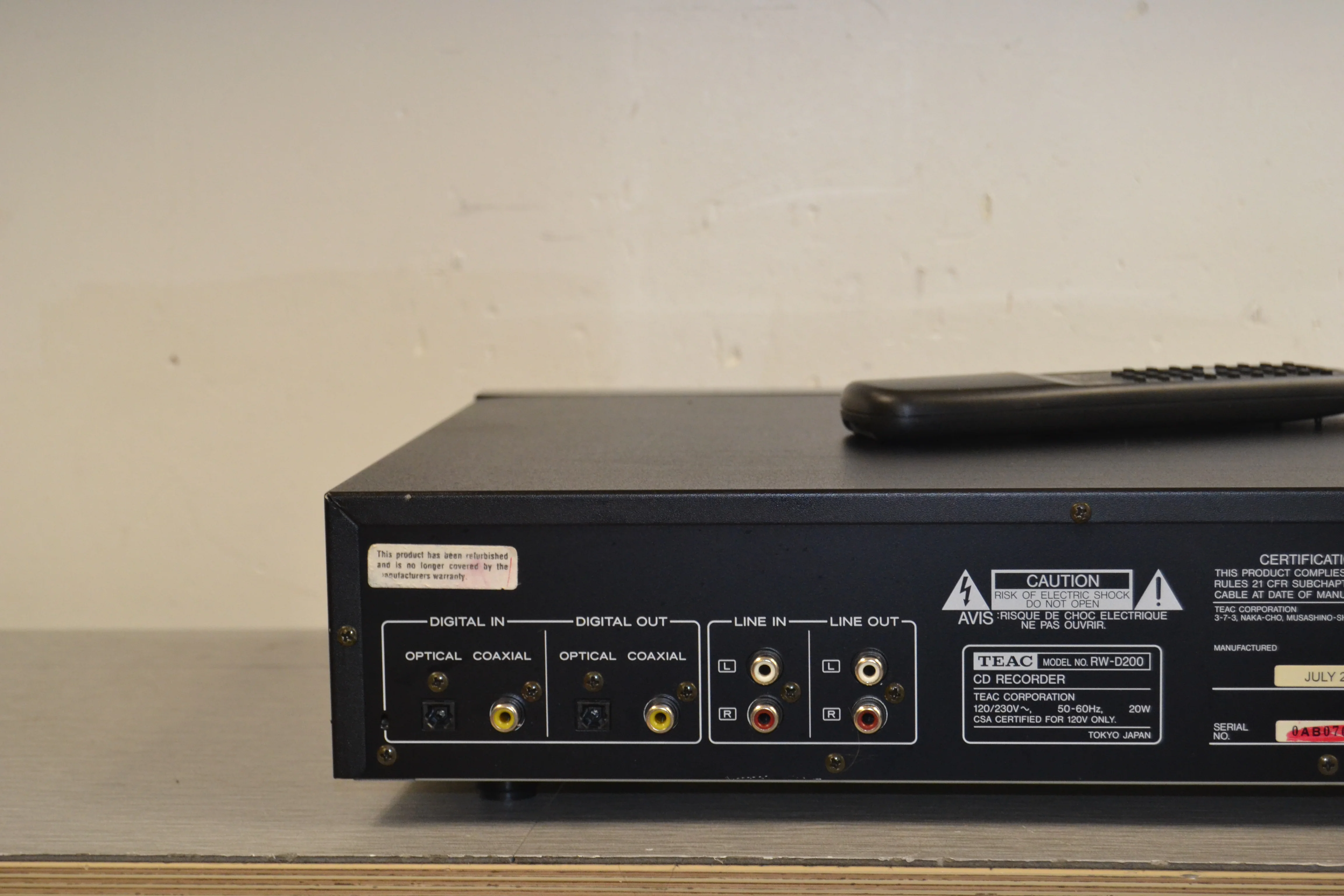 Teac RW-D200  Dual Deck CD Player and Recorder * Remote * Manual - Image 9