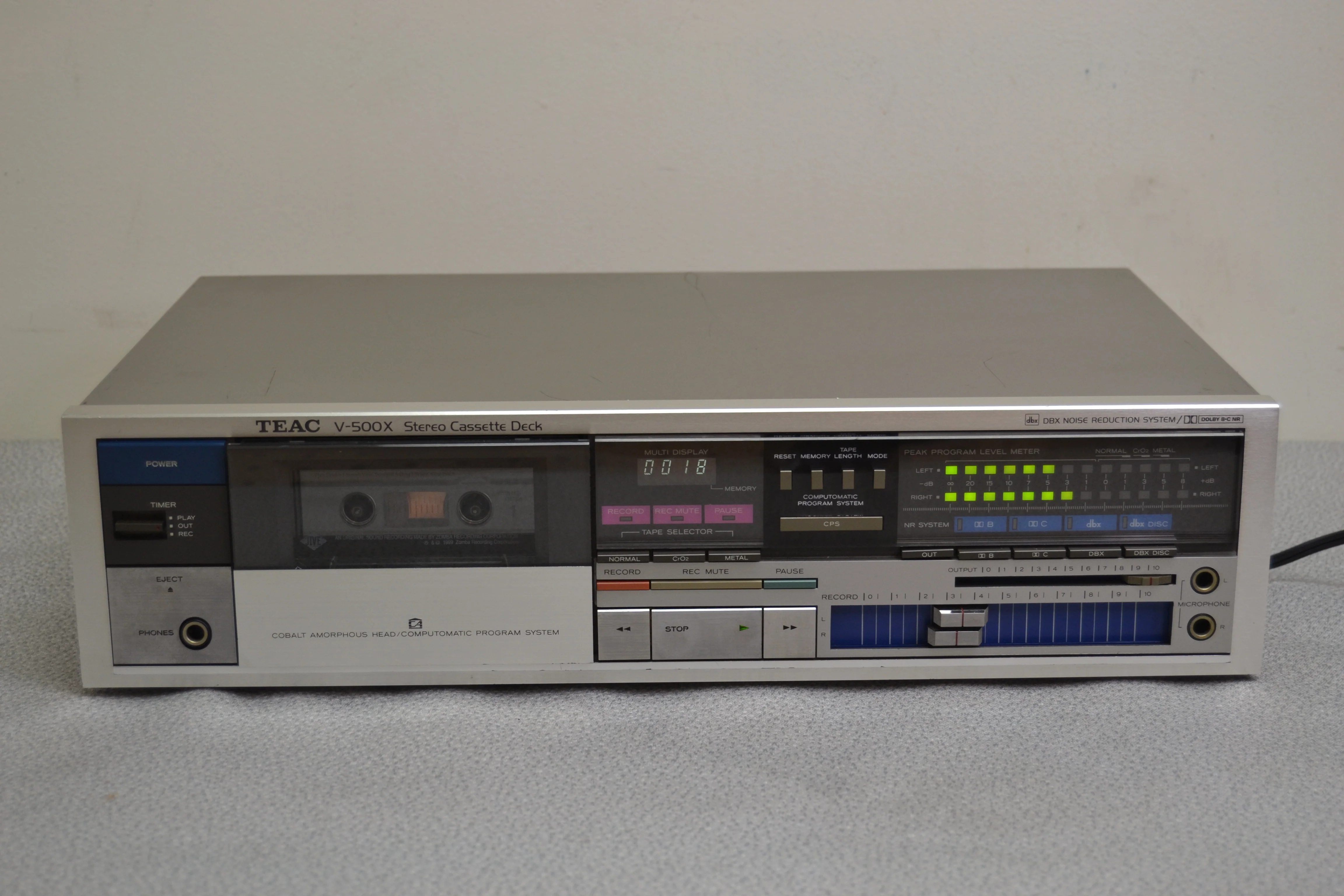Teac V-500X Single Cassette Deck * Fully Serviced * New Belts