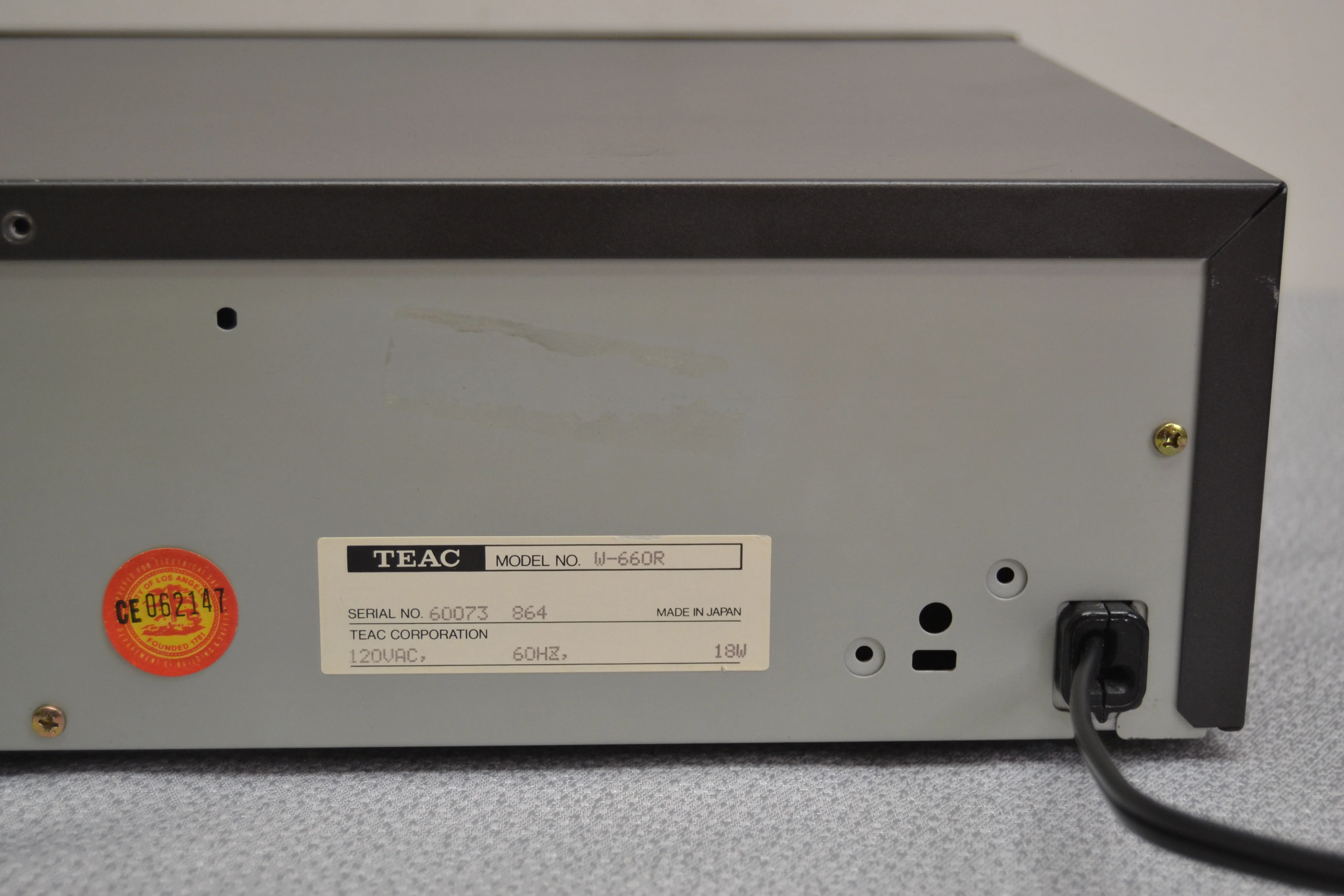 Teac W-660R Double Cassette Deck * AutoReverse * Fully Serviced * New Belts - Image 12