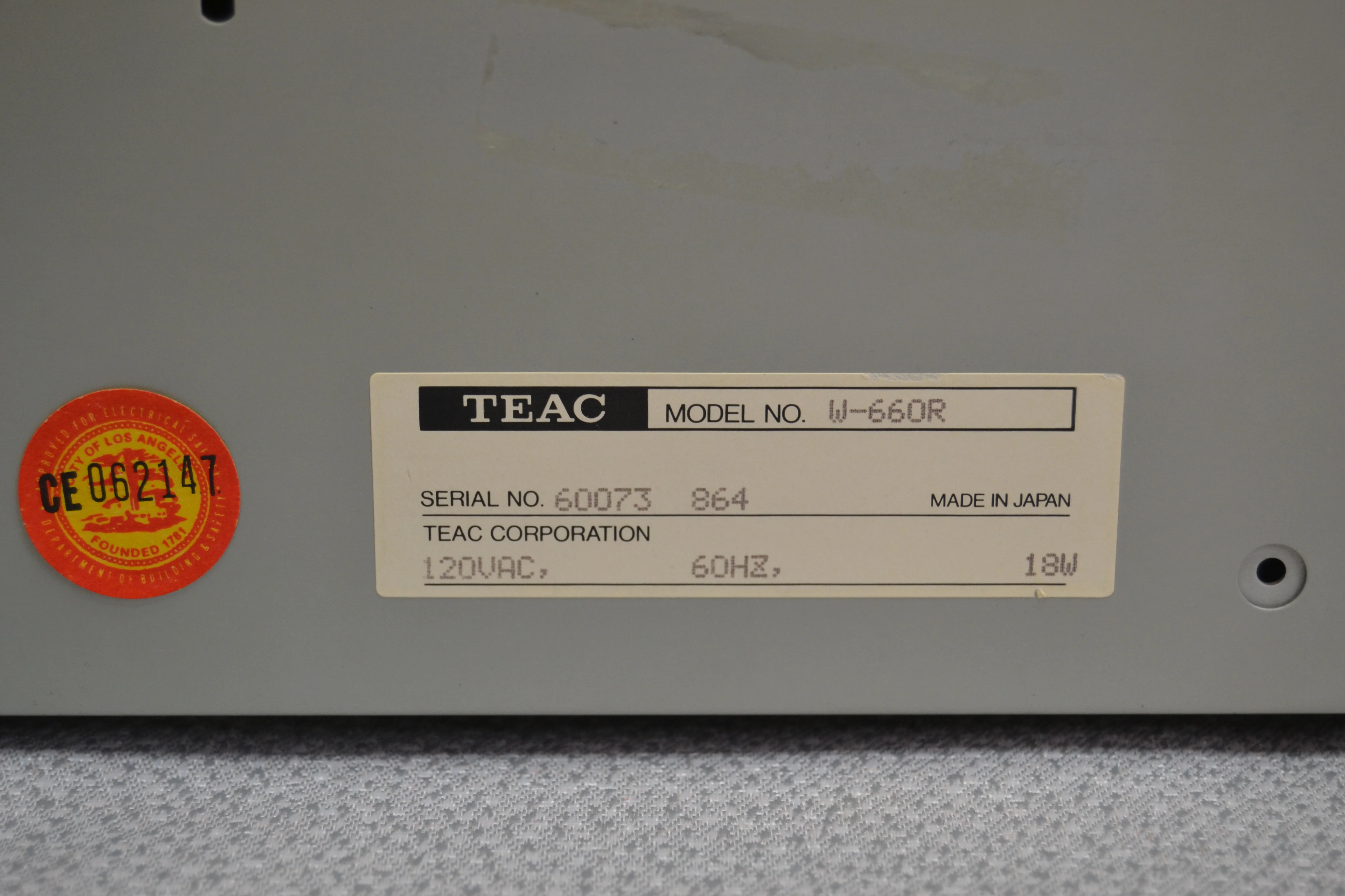 Teac W-660R Double Cassette Deck * AutoReverse * Fully Serviced * New Belts - Image 13