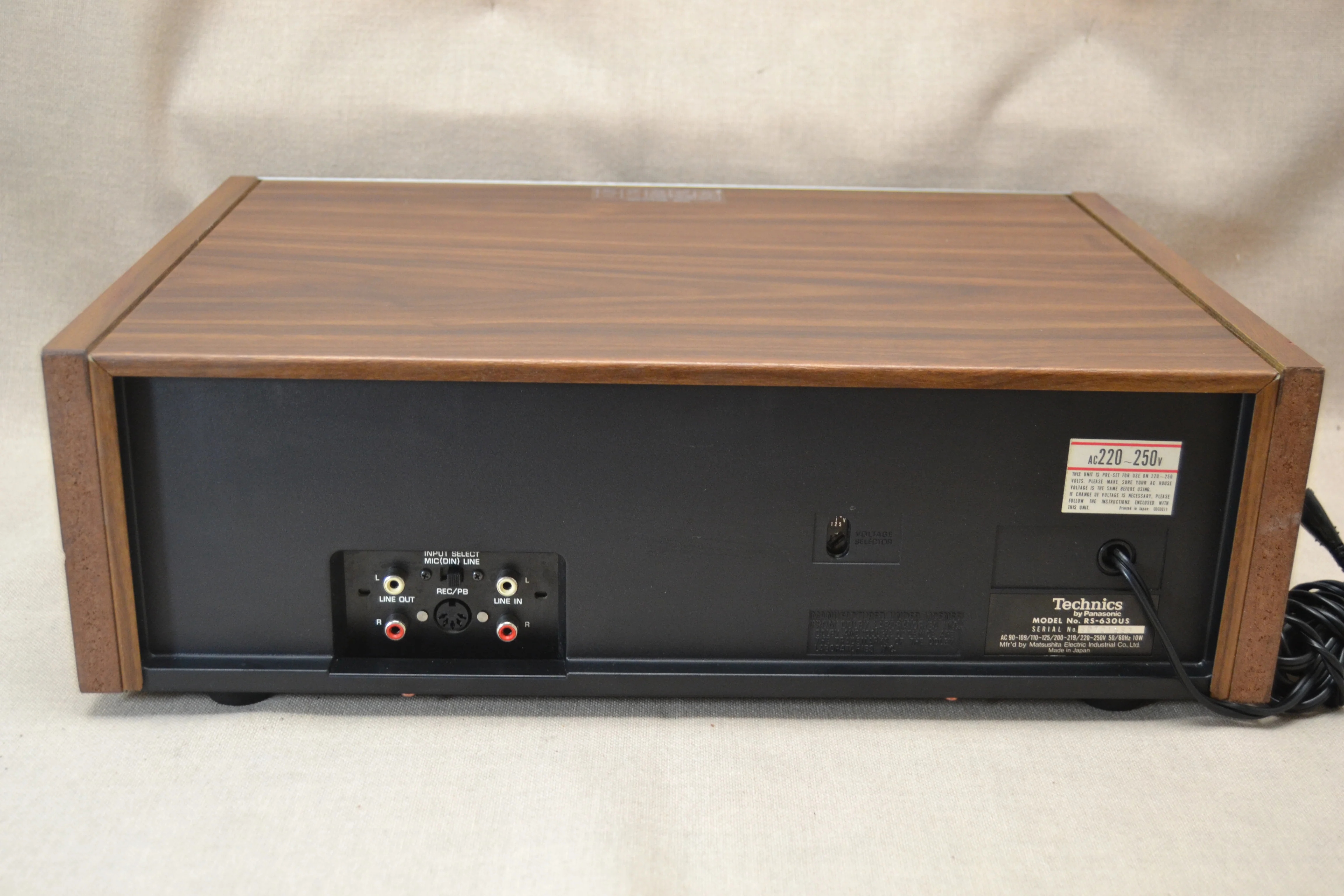 Technics RS-630 Stereo Cassette Deck * Fully Serviced * New Belts - Image 7