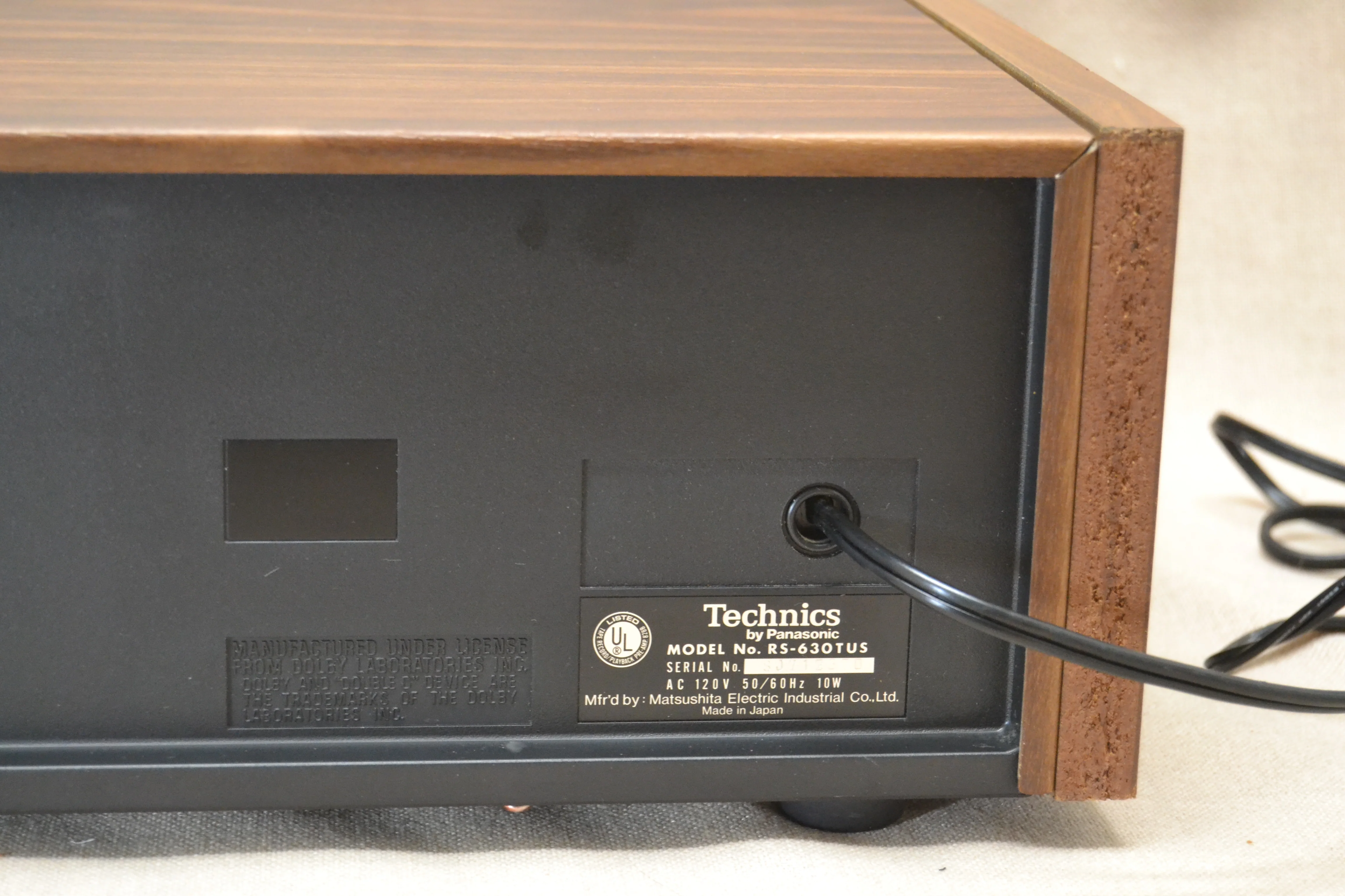 Technics RS-630T Single Cassette Deck * Fully Serviced * New Belts - Image 11