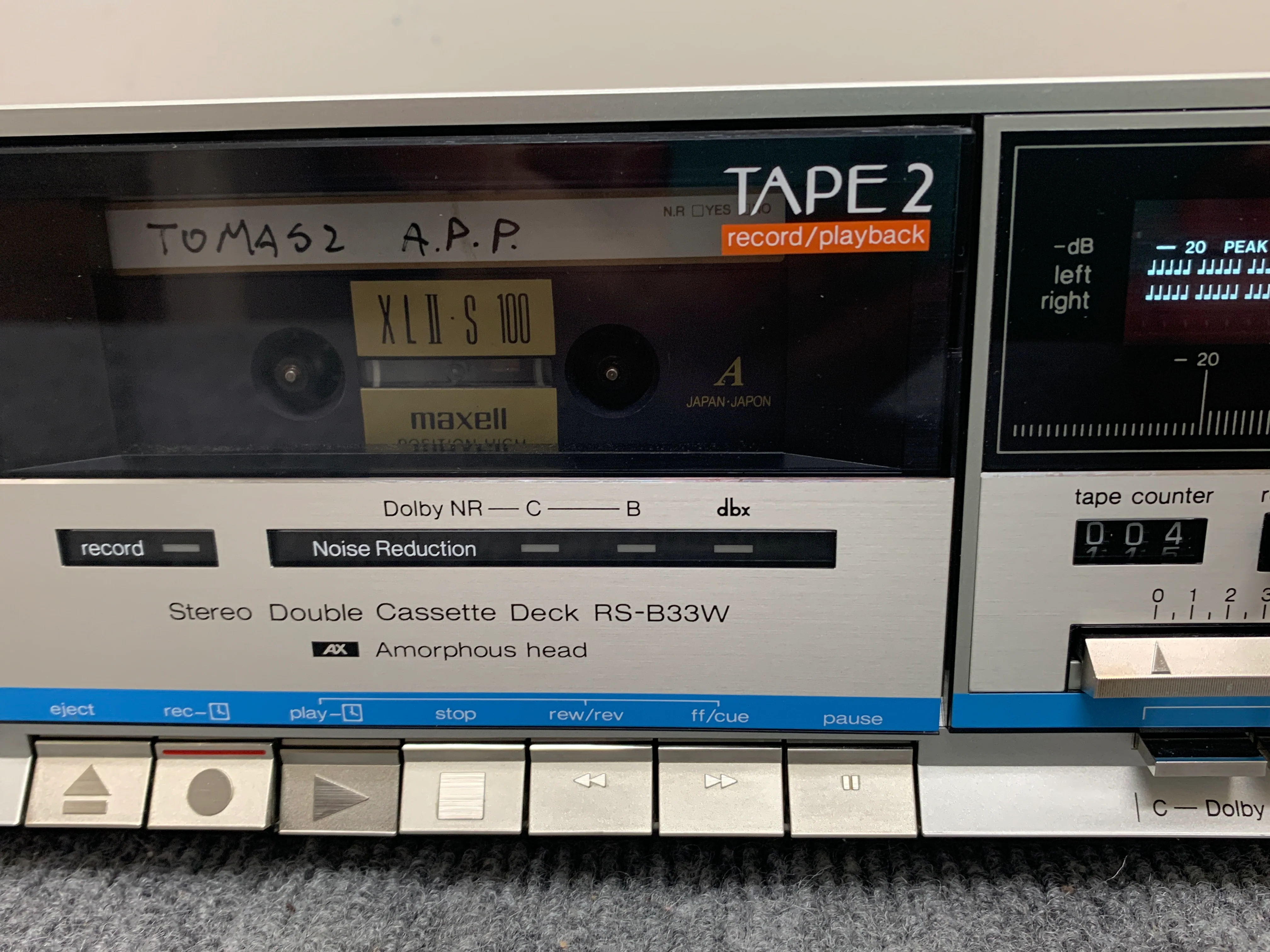 Technics RS-B33W Double Cassette Deck - Image 3