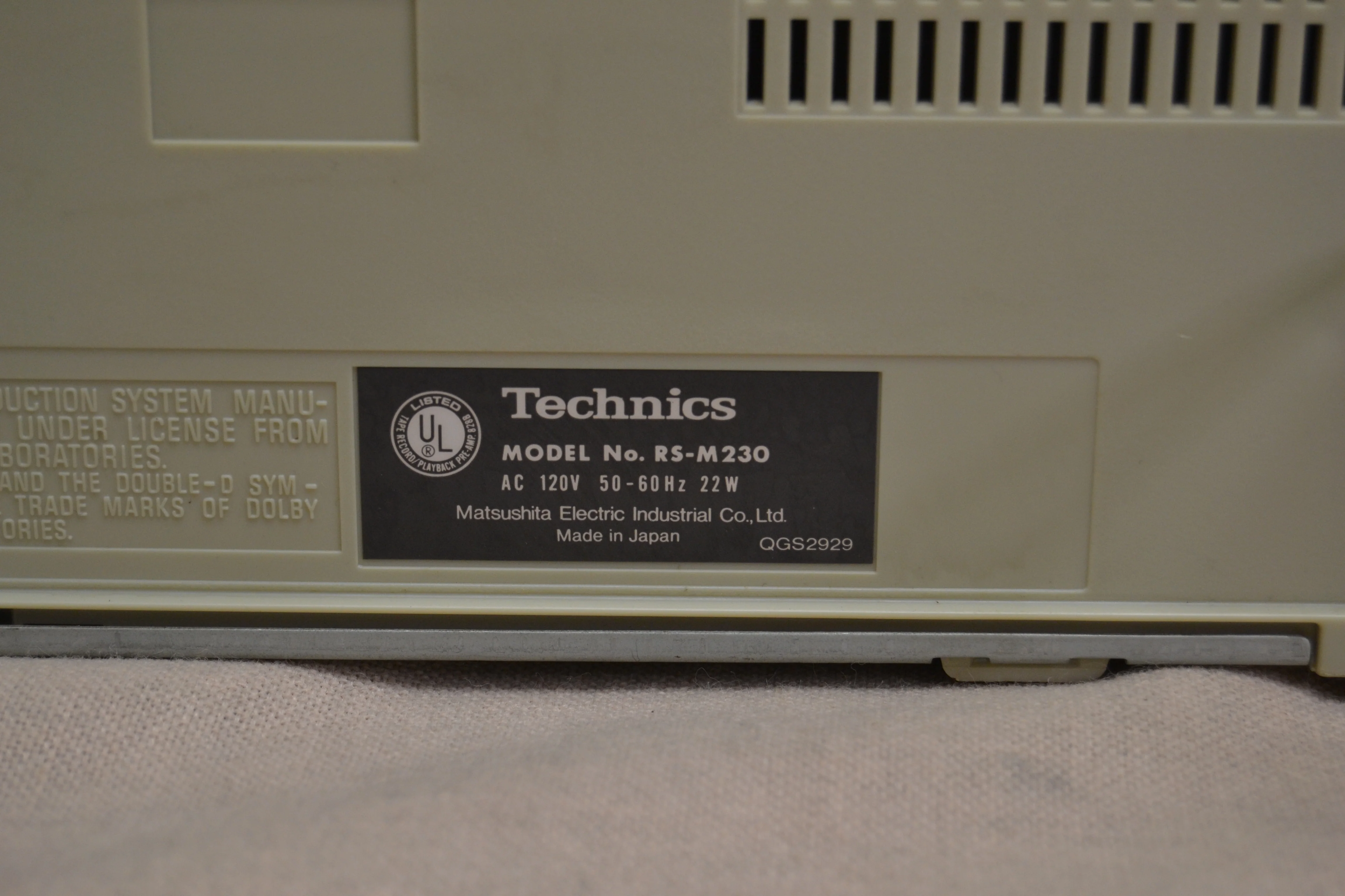 Technics RS-M230 Single Cassette Deck * Fully Serviced * New Belts - Image 15