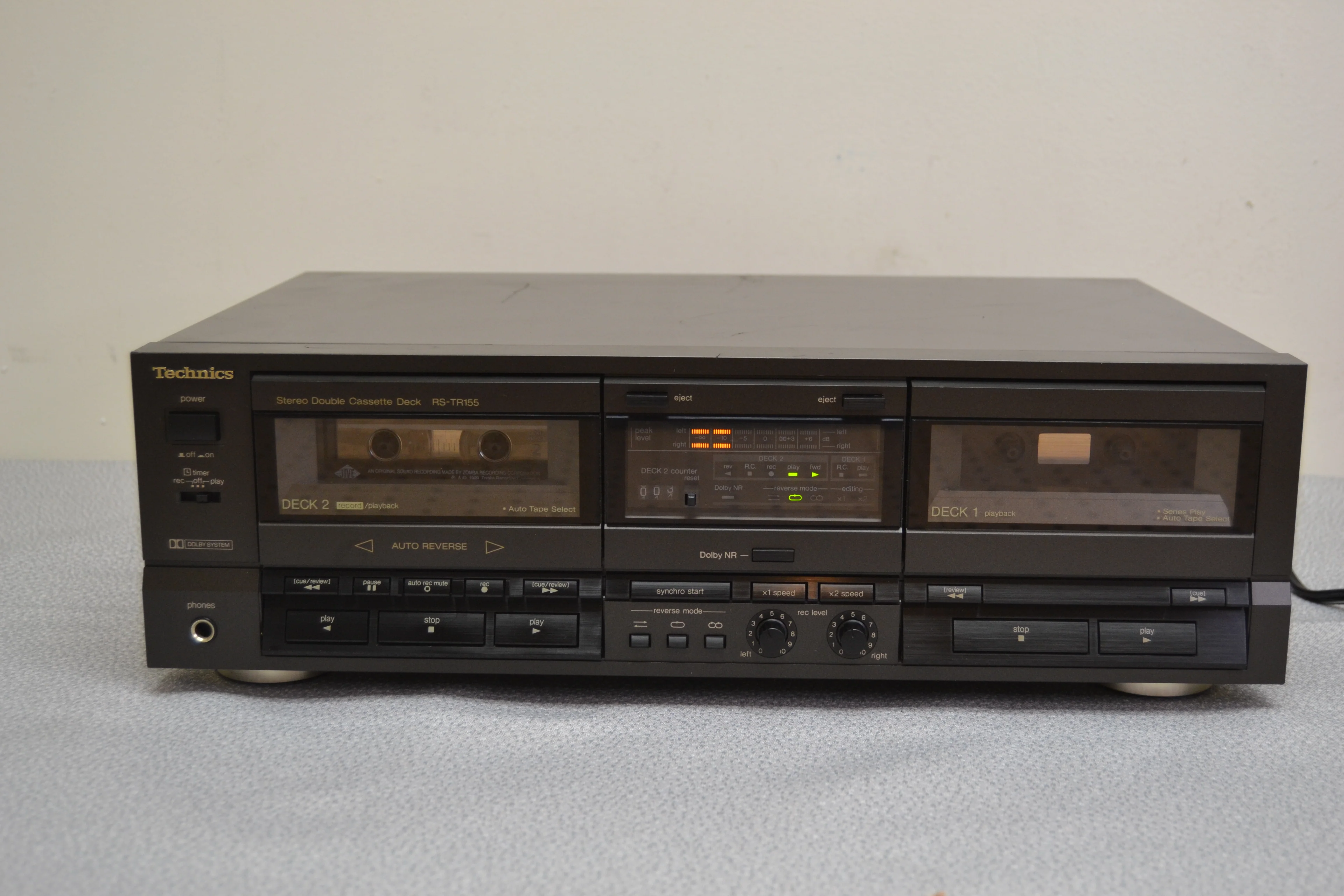 Technics RS-TR155 Double Cassette Deck * AutoReverse * Fully Serviced * New Belts