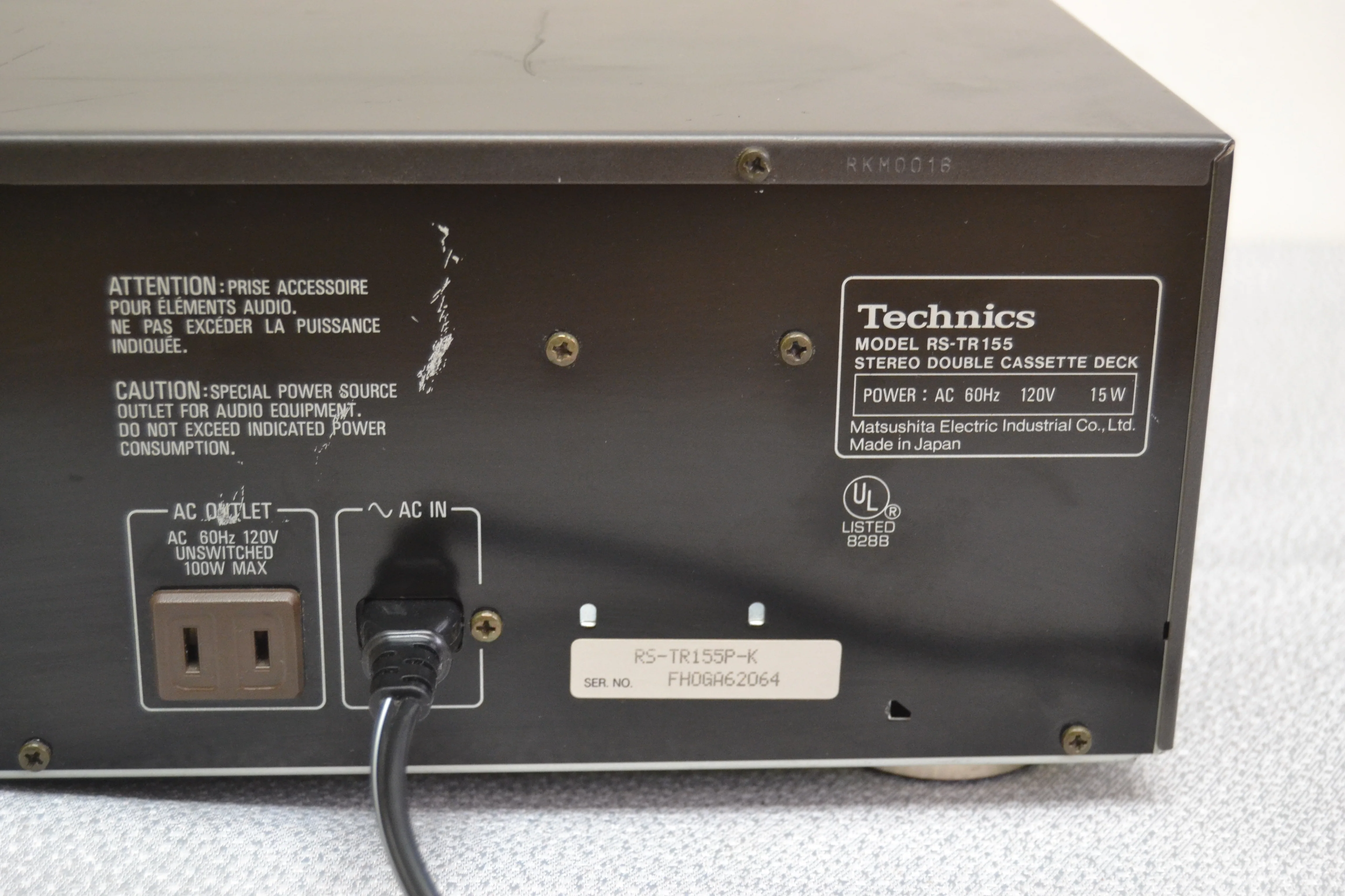 Technics RS-TR155 Double Cassette Deck * AutoReverse * Fully Serviced * New Belts - Image 12