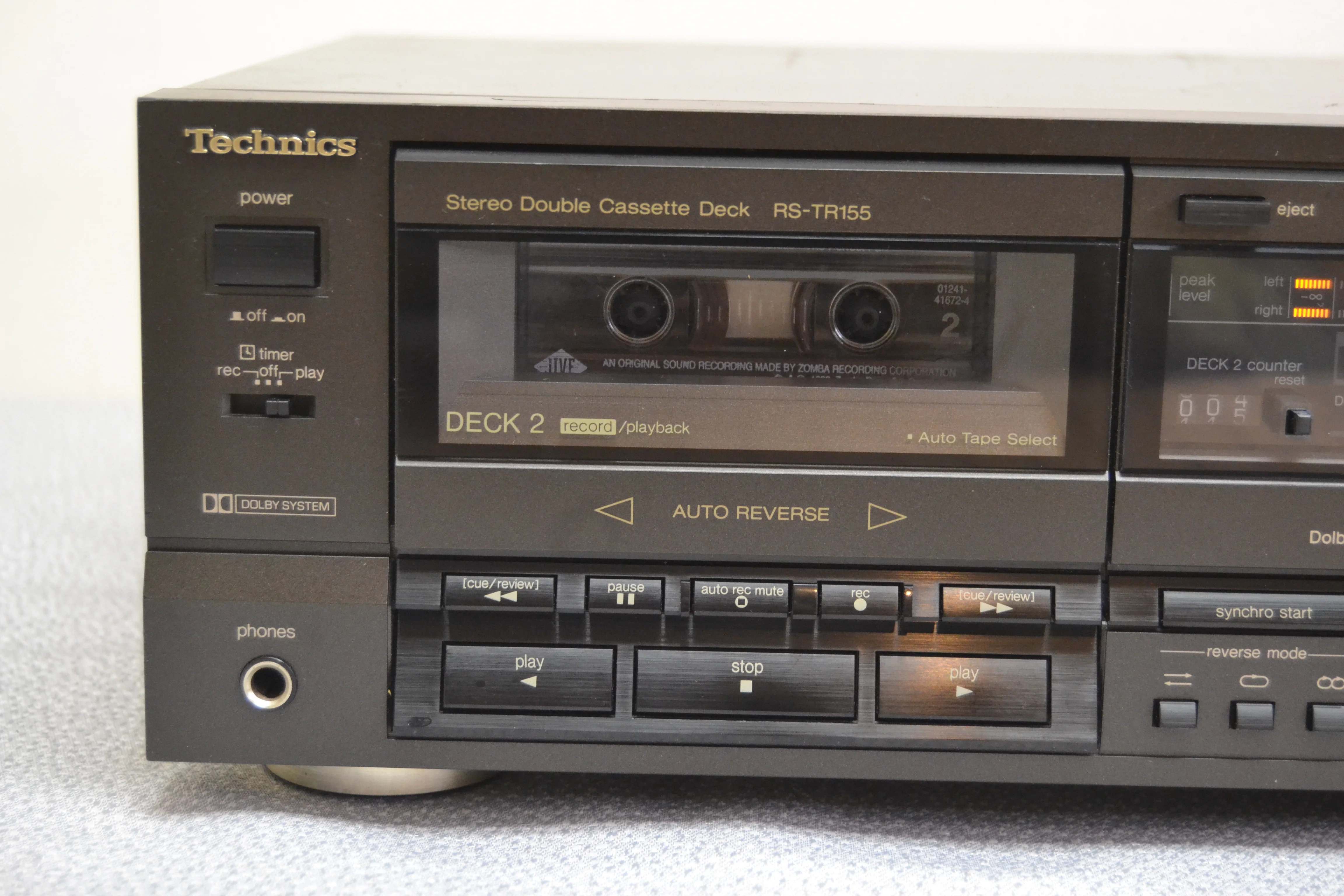Technics RS-TR155 Double Cassette Deck * AutoReverse * Fully Serviced * New Belts - Image 2