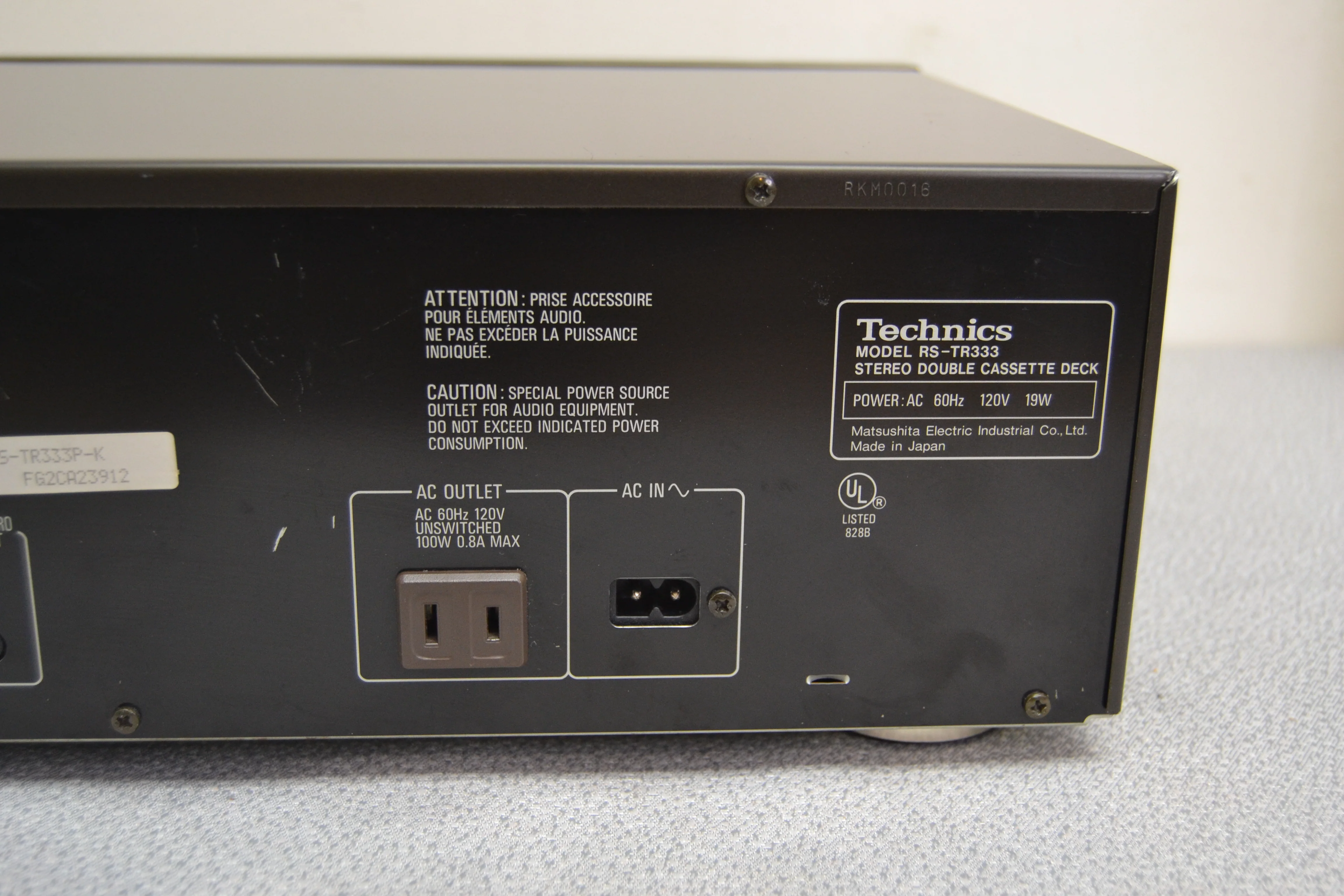 Technics RS-TR333 Double Cassette Deck * Fully Serviced * New Belts - Image 12