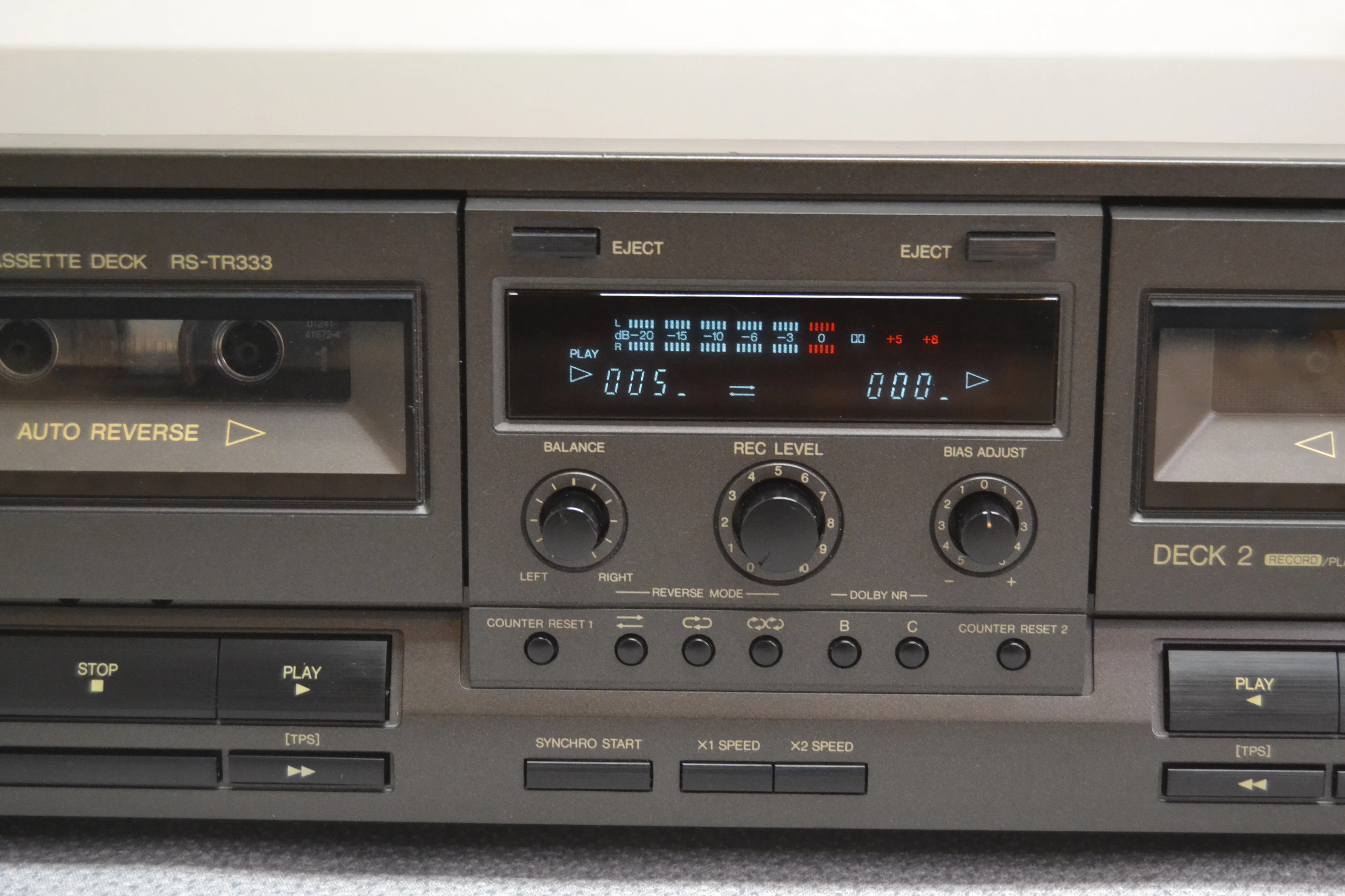 Technics RS-TR333 Double Cassette Deck * Fully Serviced * New Belts - Image 3