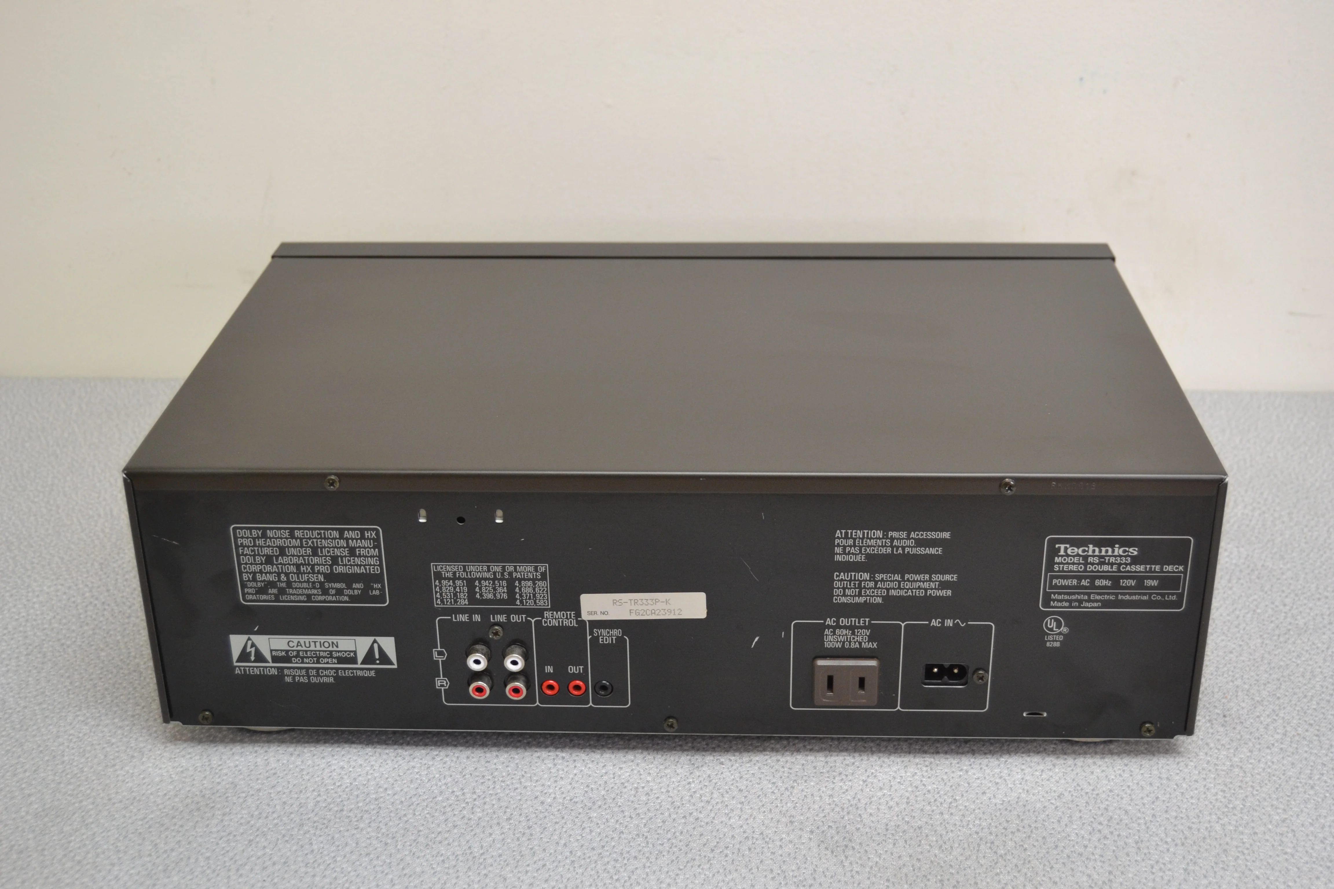 Technics RS-TR333 Double Cassette Deck * Fully Serviced * New Belts - Image 9