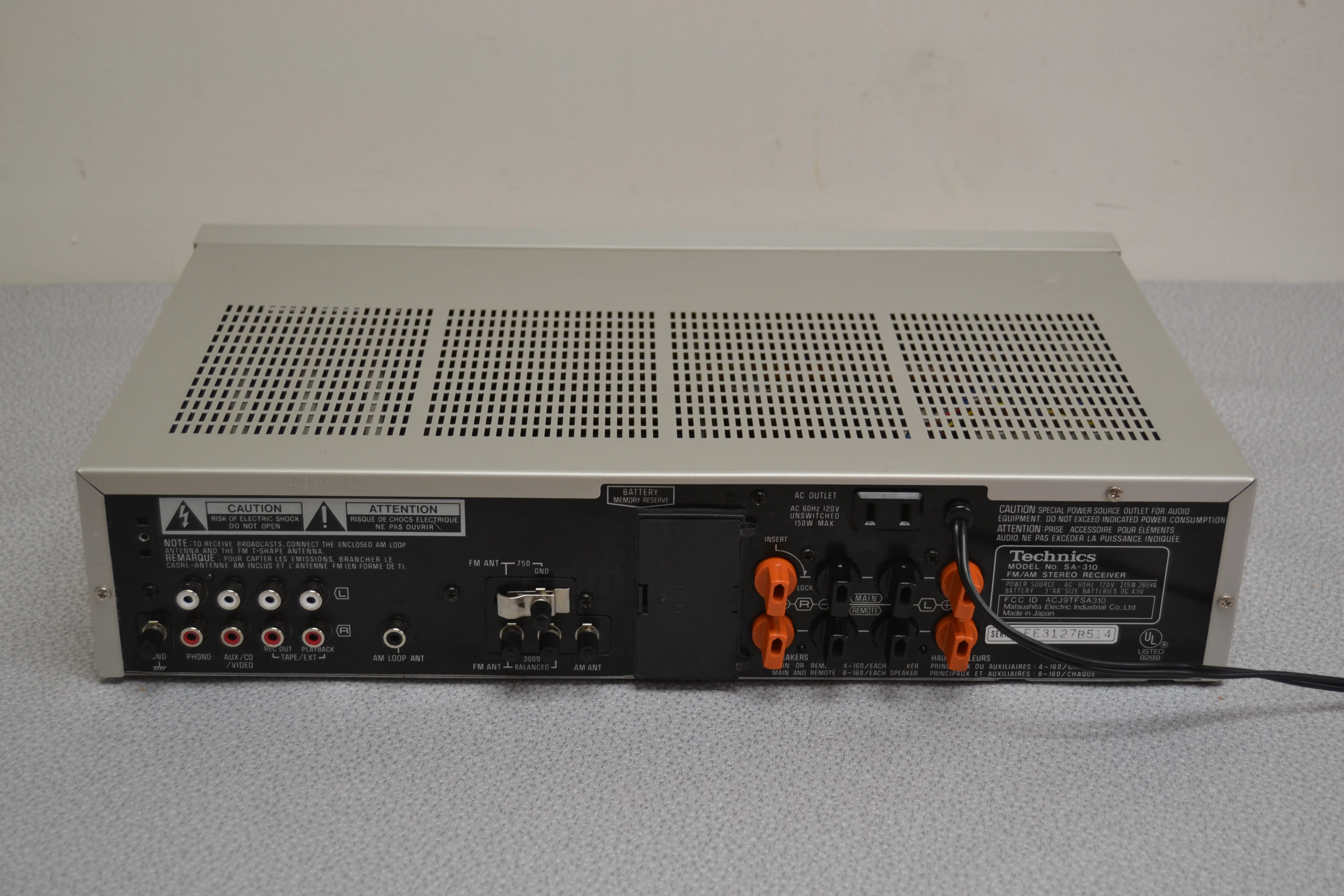 Technics SA-310 AM/FM Stereo Receiver (1982-84) * 35W RMS - Image 9