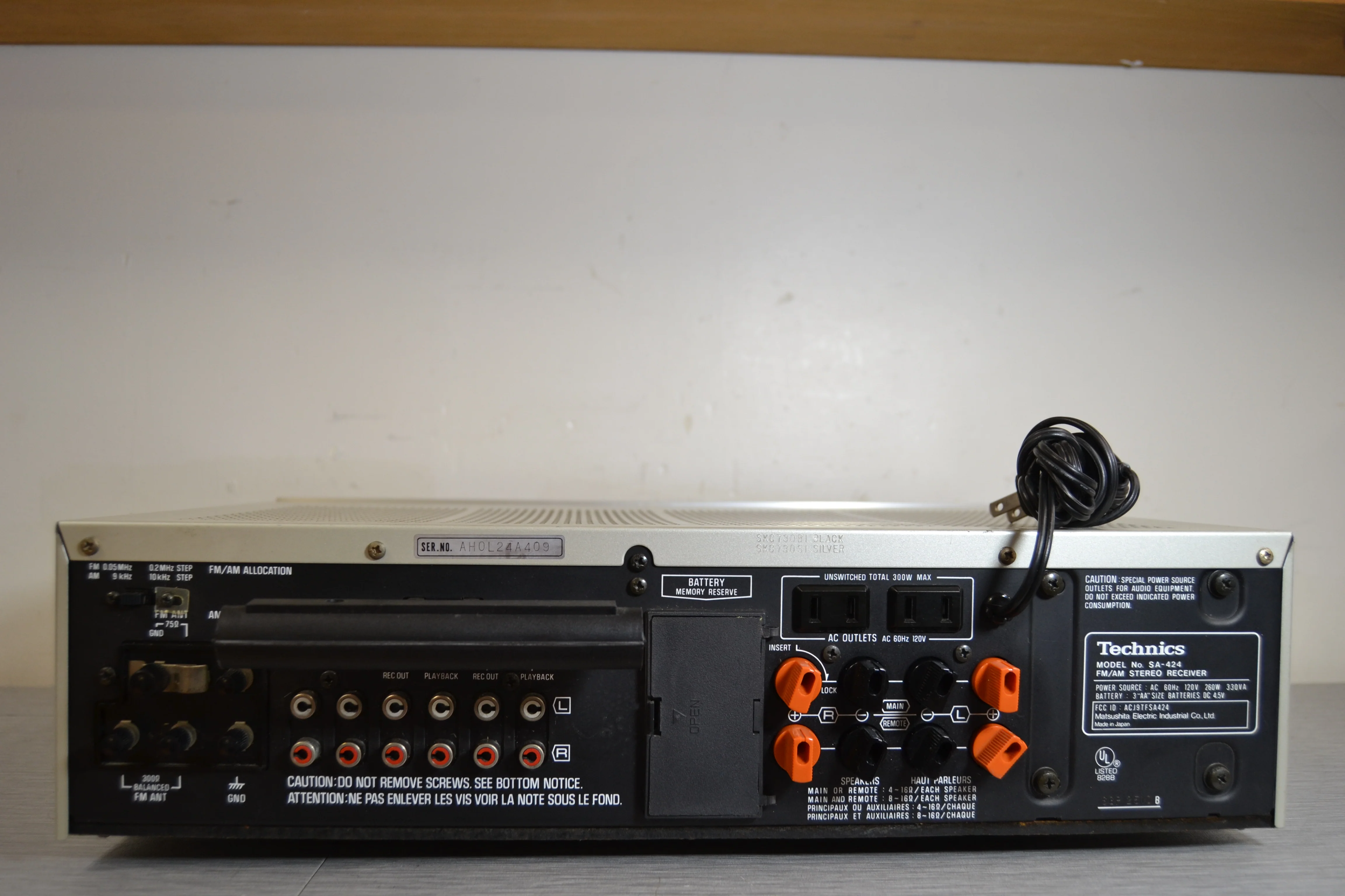 Technics SA-424 Stereo Receiver * 45W RMS * 1981 - Image 9