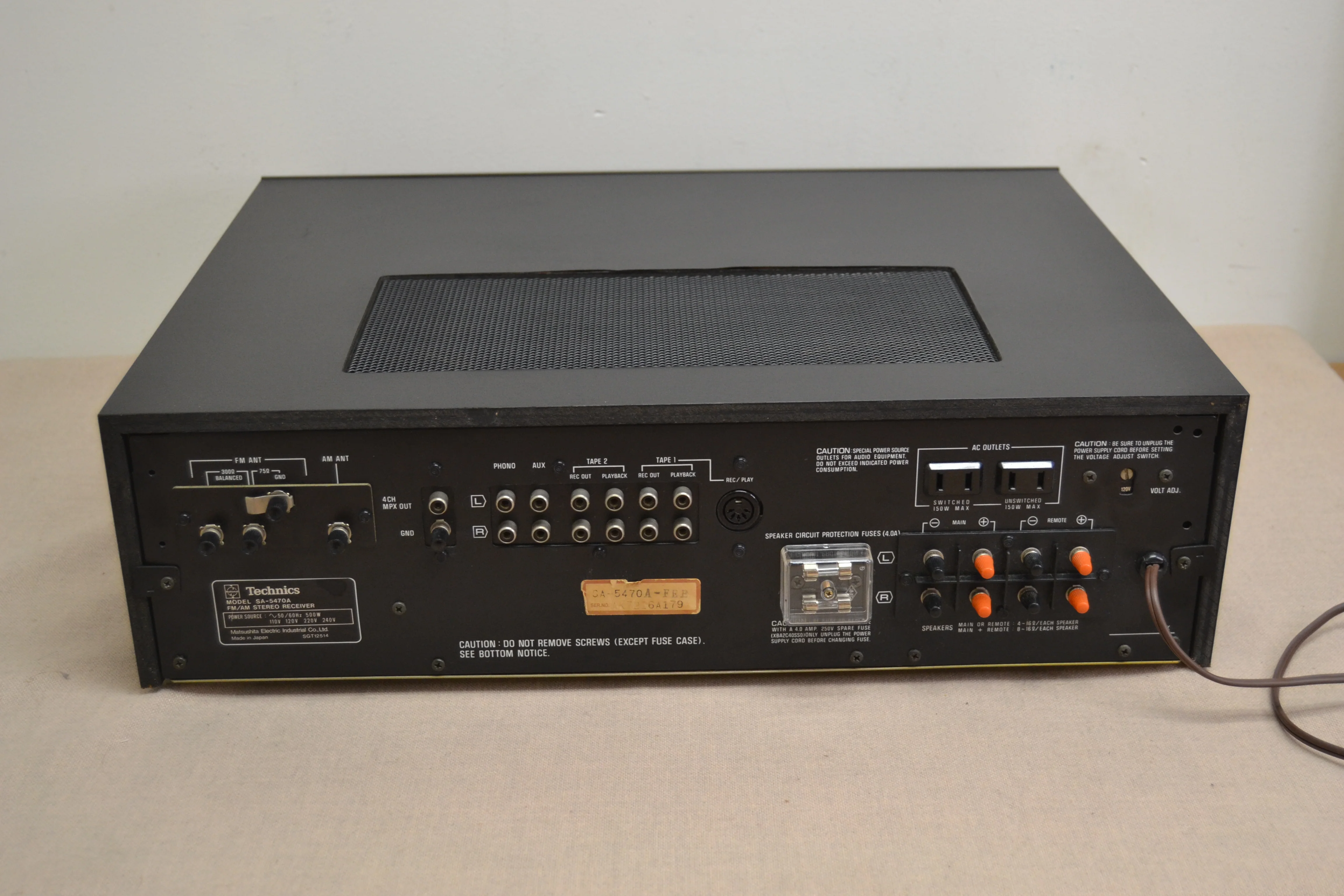 Technics SA-5470A Stereo Receiver * 65W RMS * 1977 * Rare Black Faceplate - Image 12