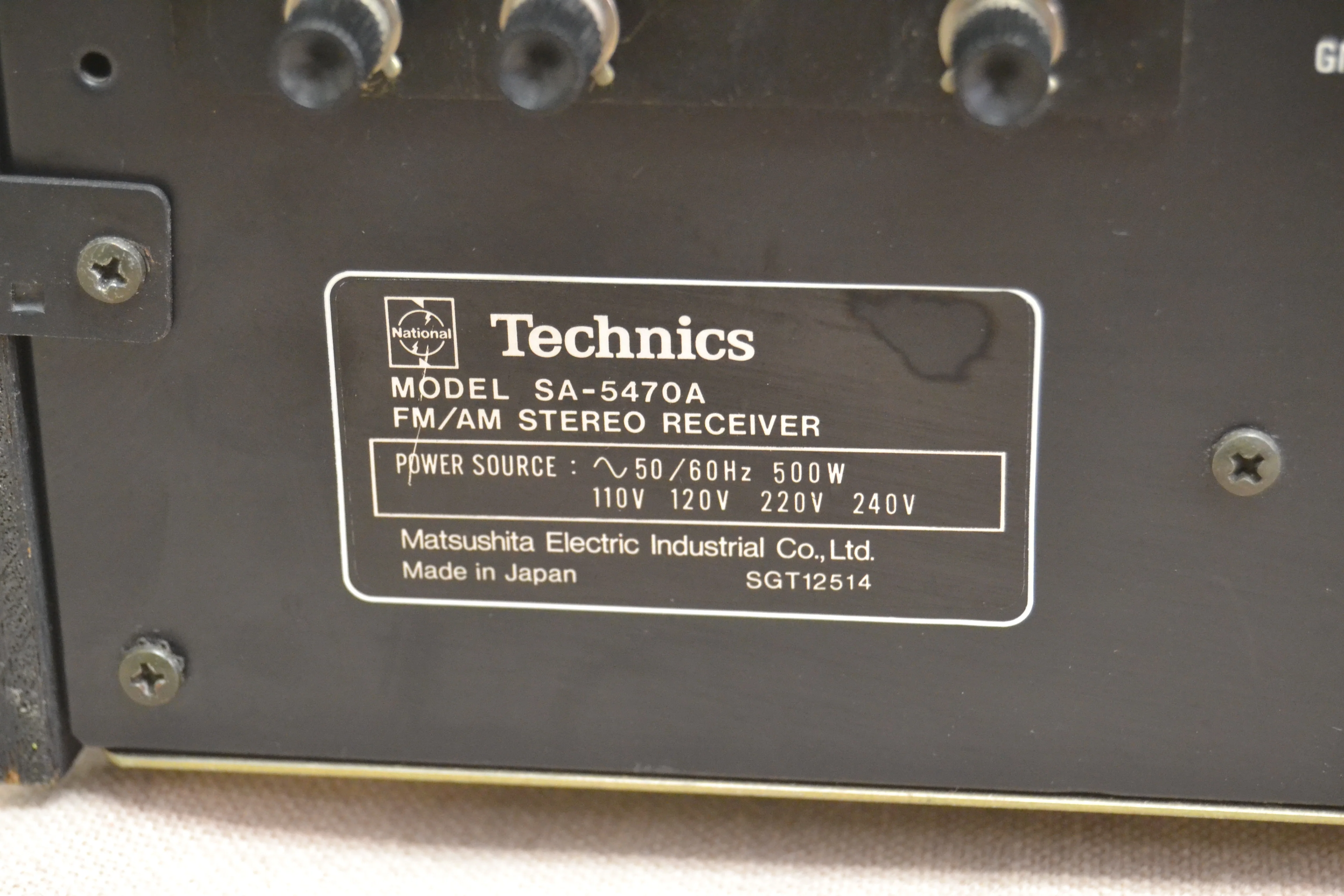 Technics SA-5470A Stereo Receiver * 65W RMS * 1977 * Rare Black Faceplate - Image 18