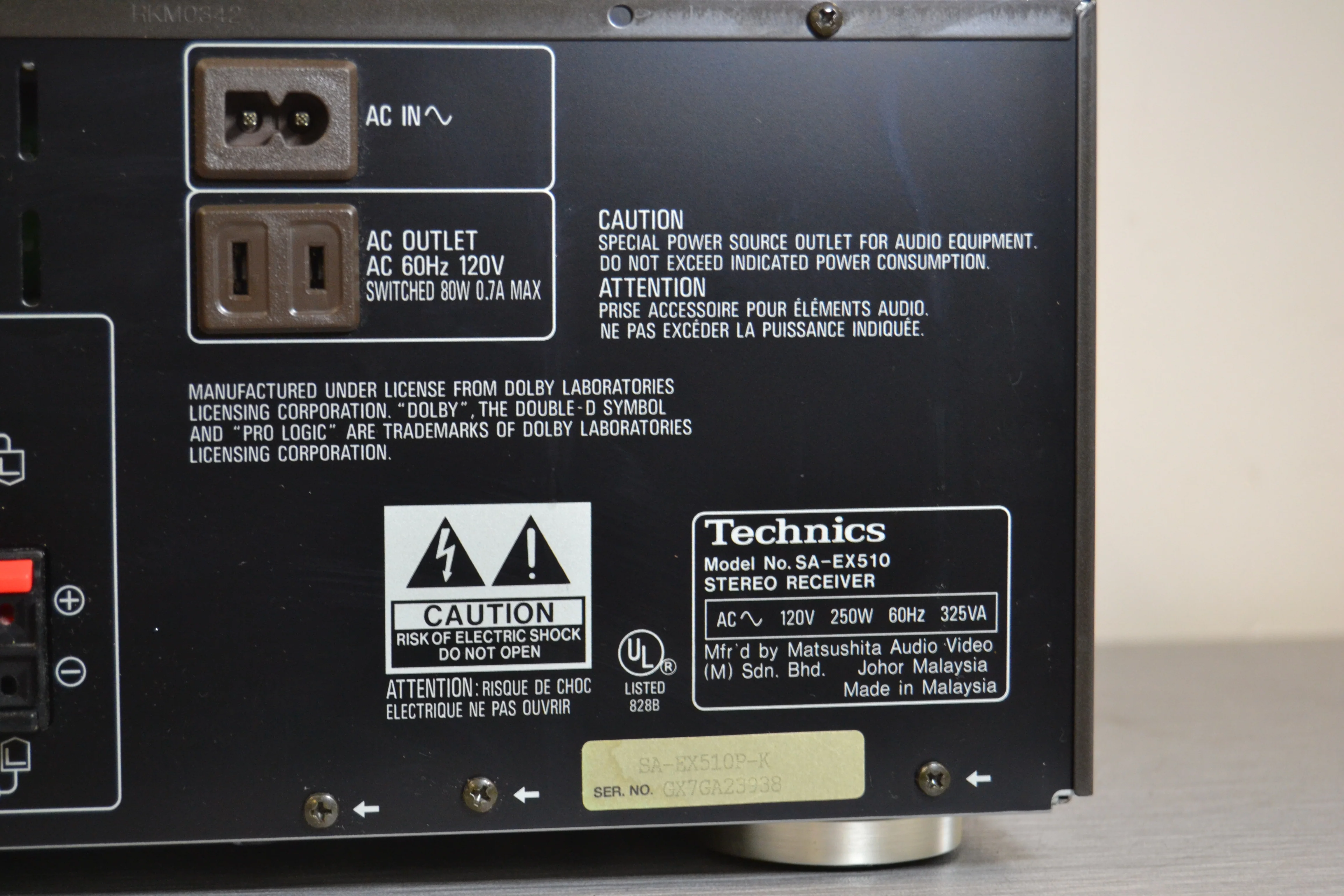 Technics SA-EX510 Stereo Receiver with Original Remote Control - Image 11