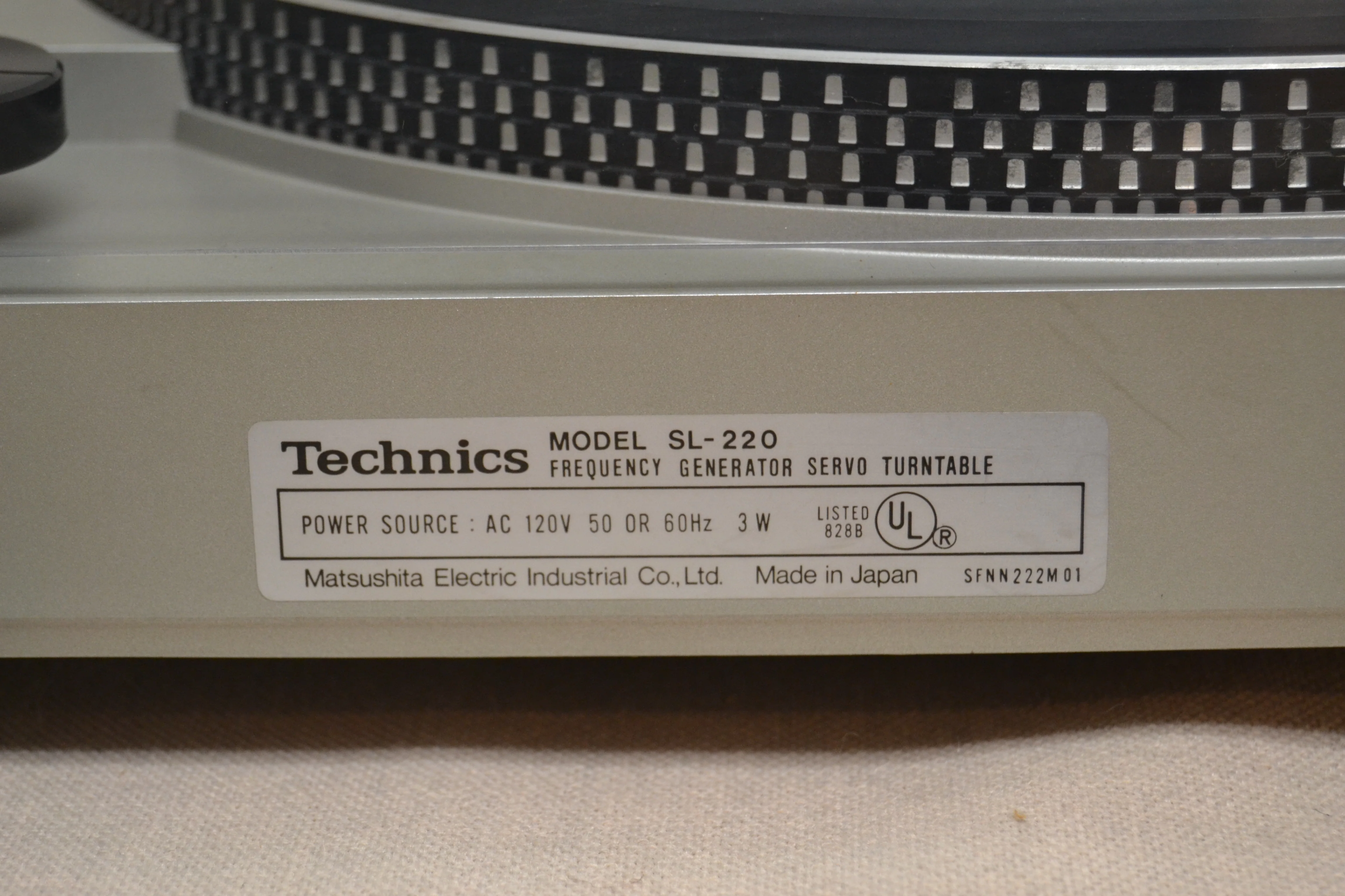 Technics SL-220 Belt Driven Turntable * NEW Audio Technica At3600 Cartridge * Box - Image 13