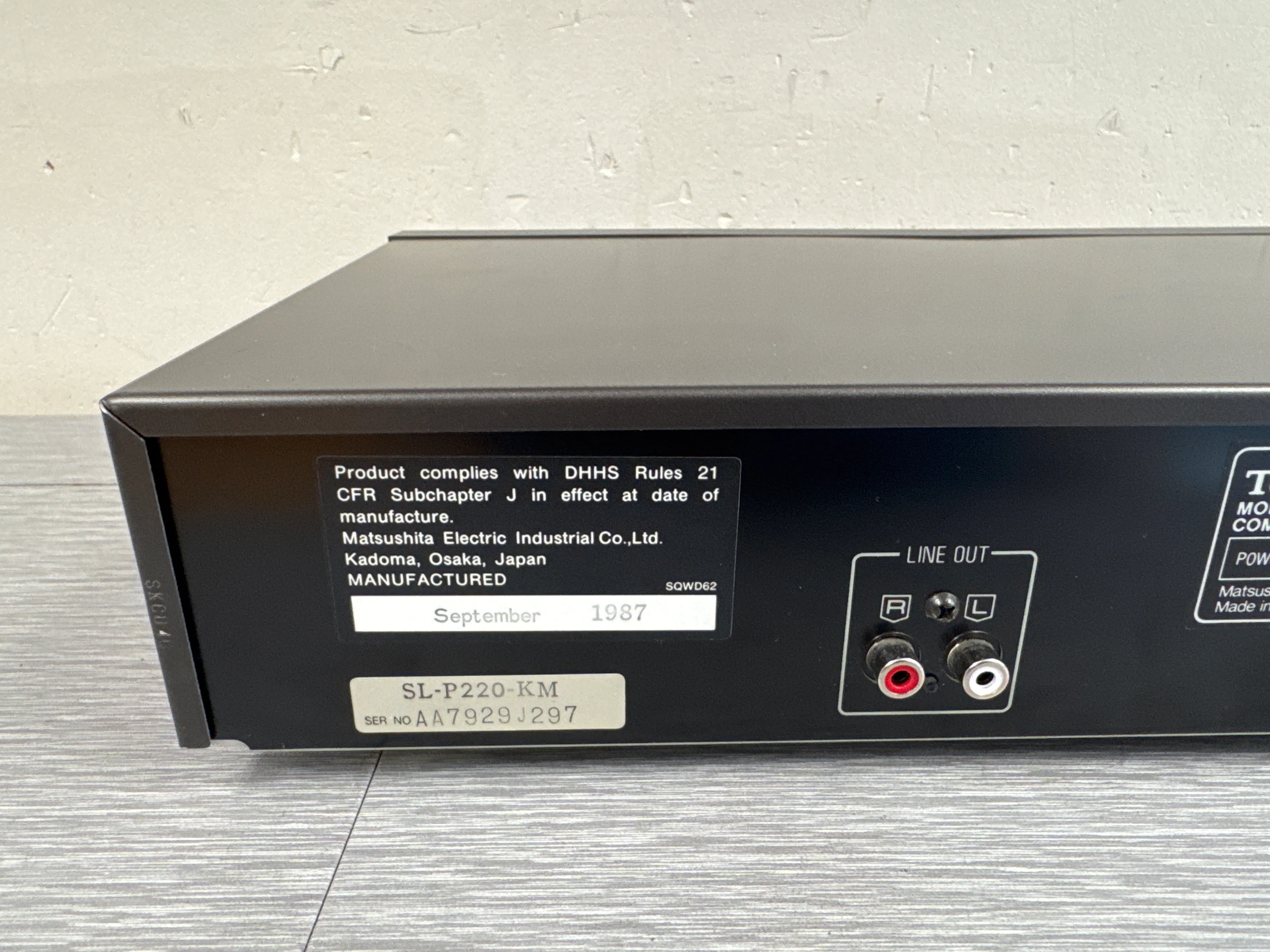 Technics SL-P220 Single CD Player - Image 9