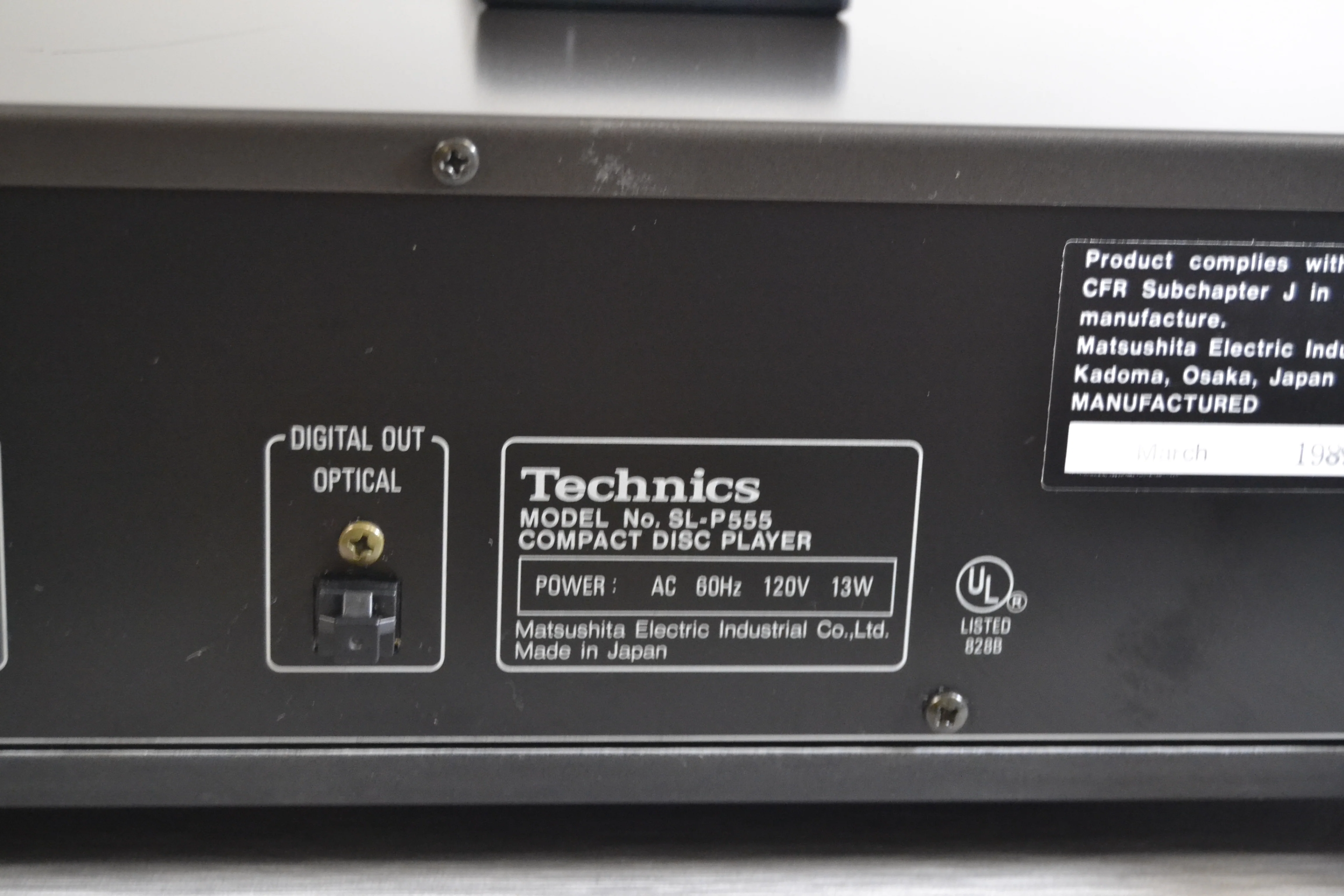 Technics SL-P555 Rare Vintage CD Player Class AA Japan Made 1988 * Remote - Image 15