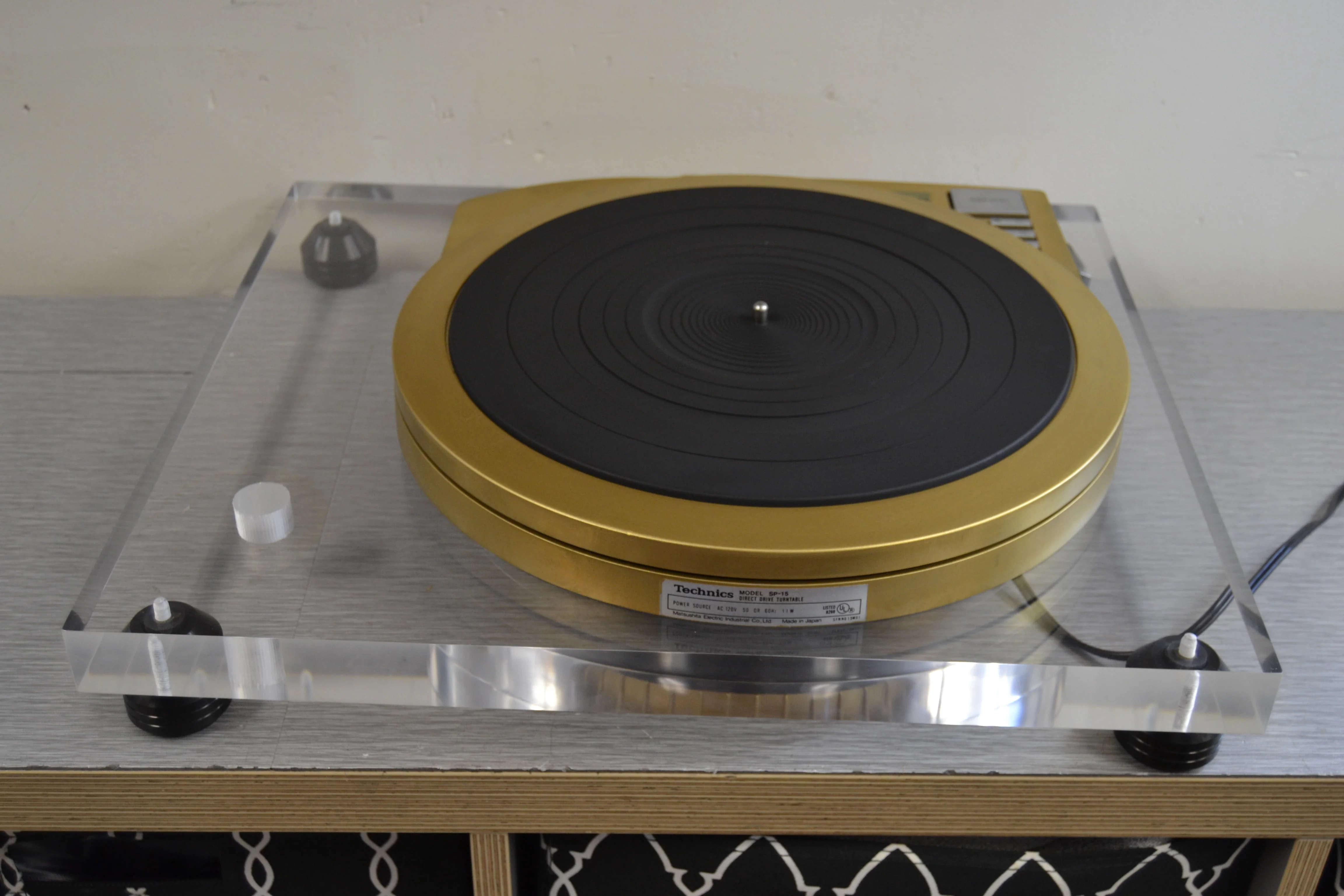 RARE Technics SP-15 Direct Drive Turntable GOLD - Custom Poly Plinth ! - Rebuilt and Recapped ! - Image 11