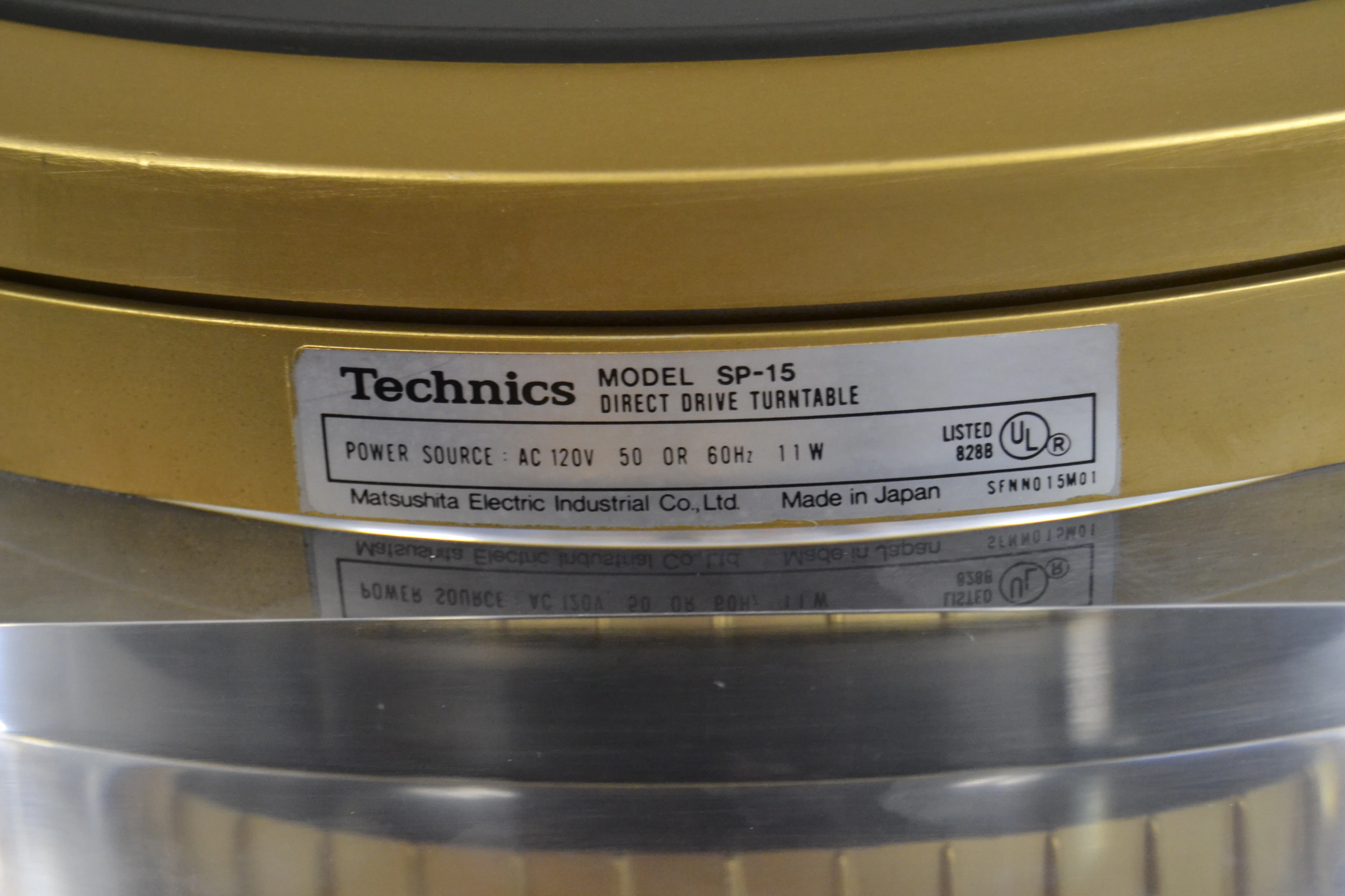 RARE Technics SP-15 Direct Drive Turntable GOLD - Custom Poly Plinth ! - Rebuilt and Recapped ! - Image 12