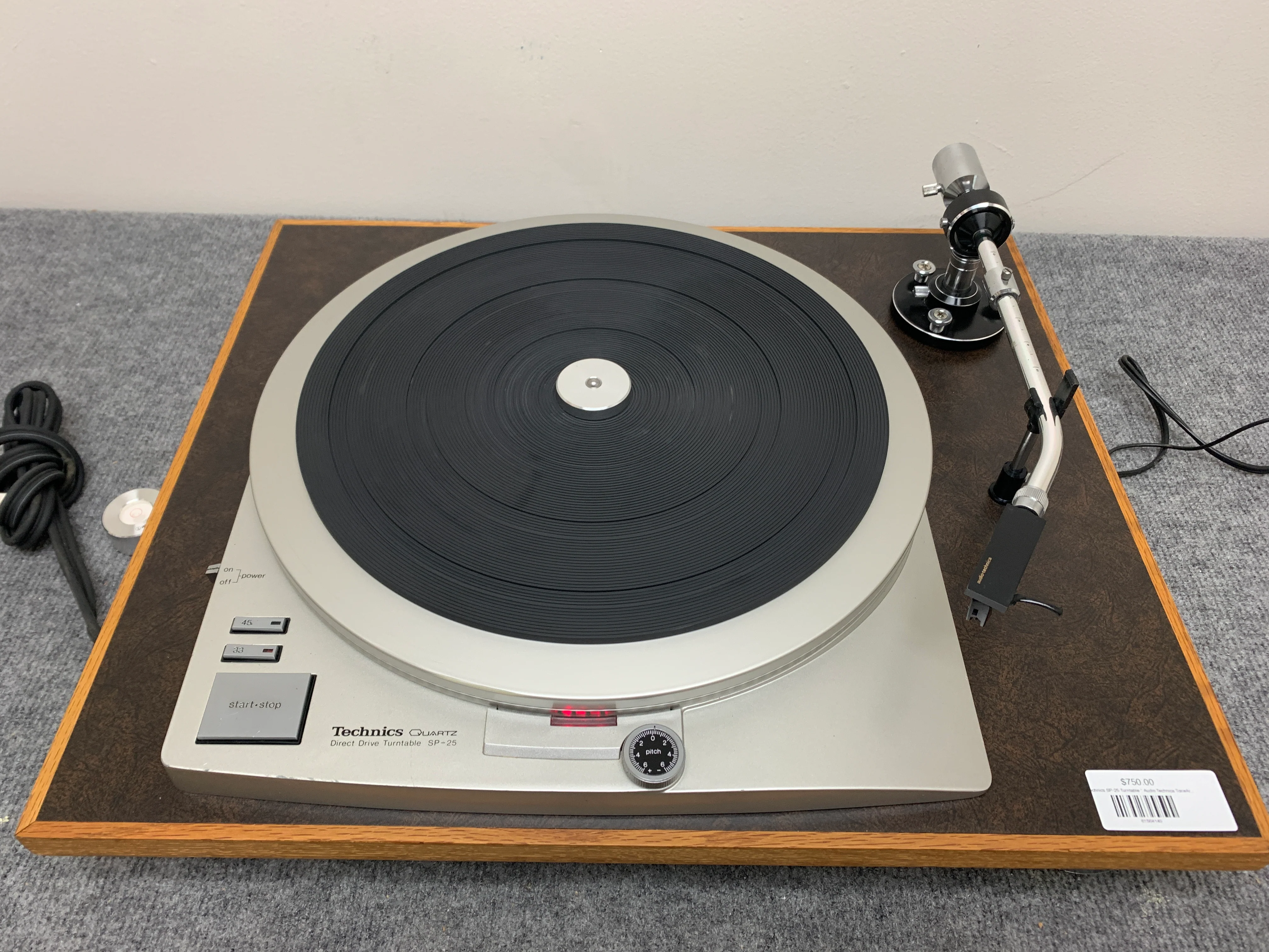 Technics SP-25 Turntable * Audio Technica ToneArm * Custom Built Base * Stanton 680E Cartridge - Image 2
