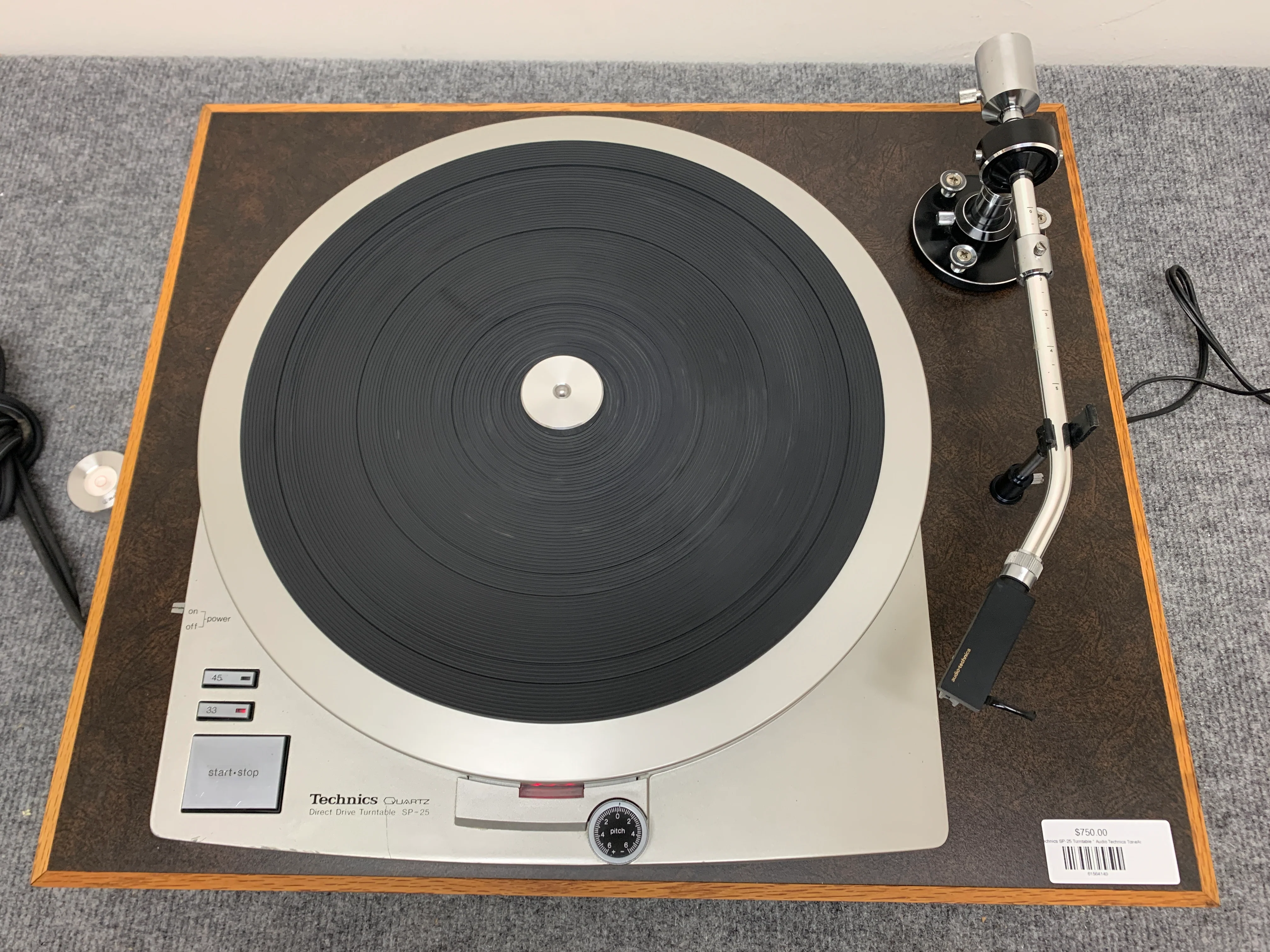 Technics SP-25 Turntable * Audio Technica ToneArm * Custom Built Base * Stanton 680E Cartridge - Image 3