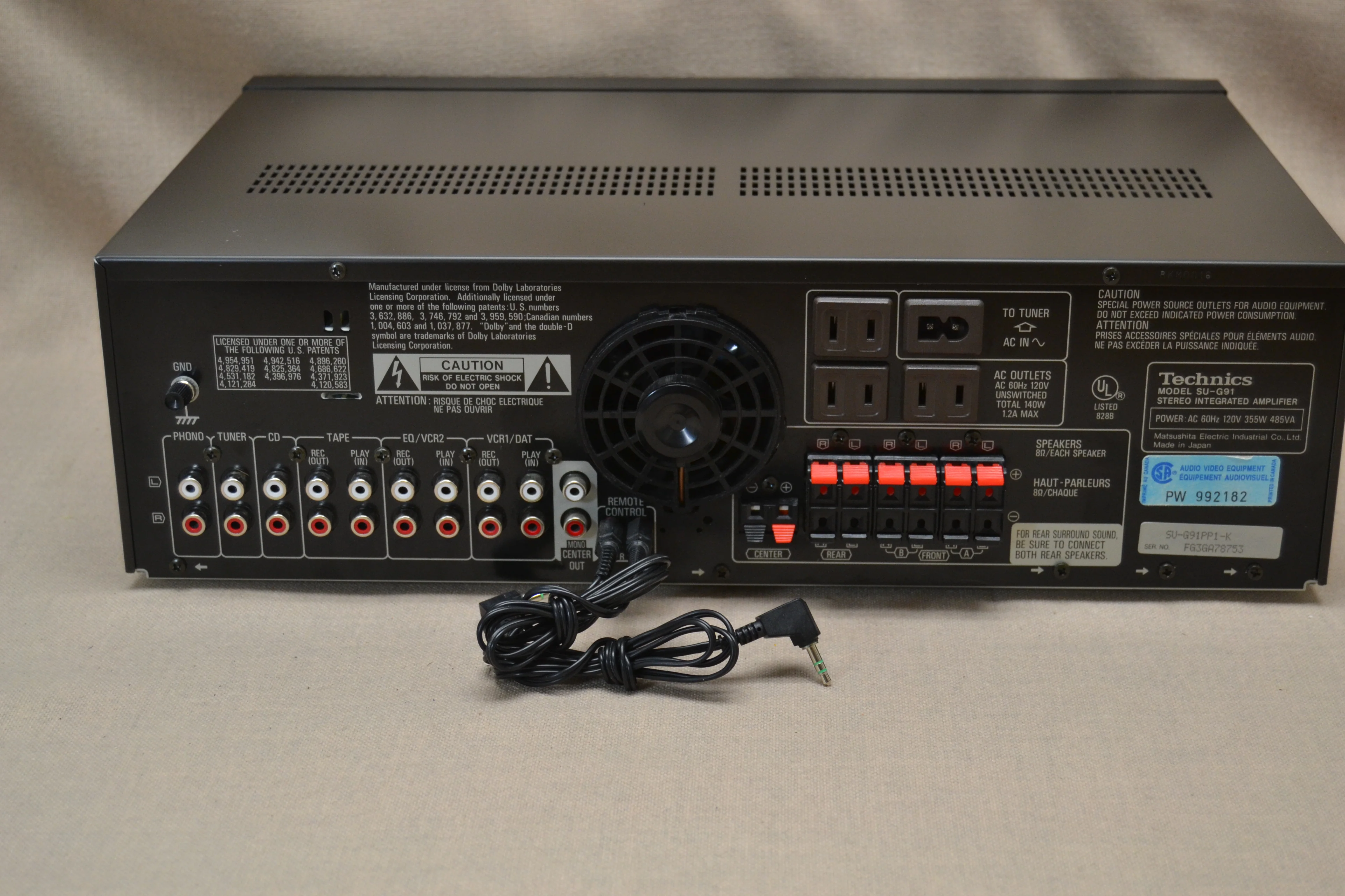 Technics SU-G91 Integrated Amplifier * Remote * 130W RMS * 1992 - Image 8