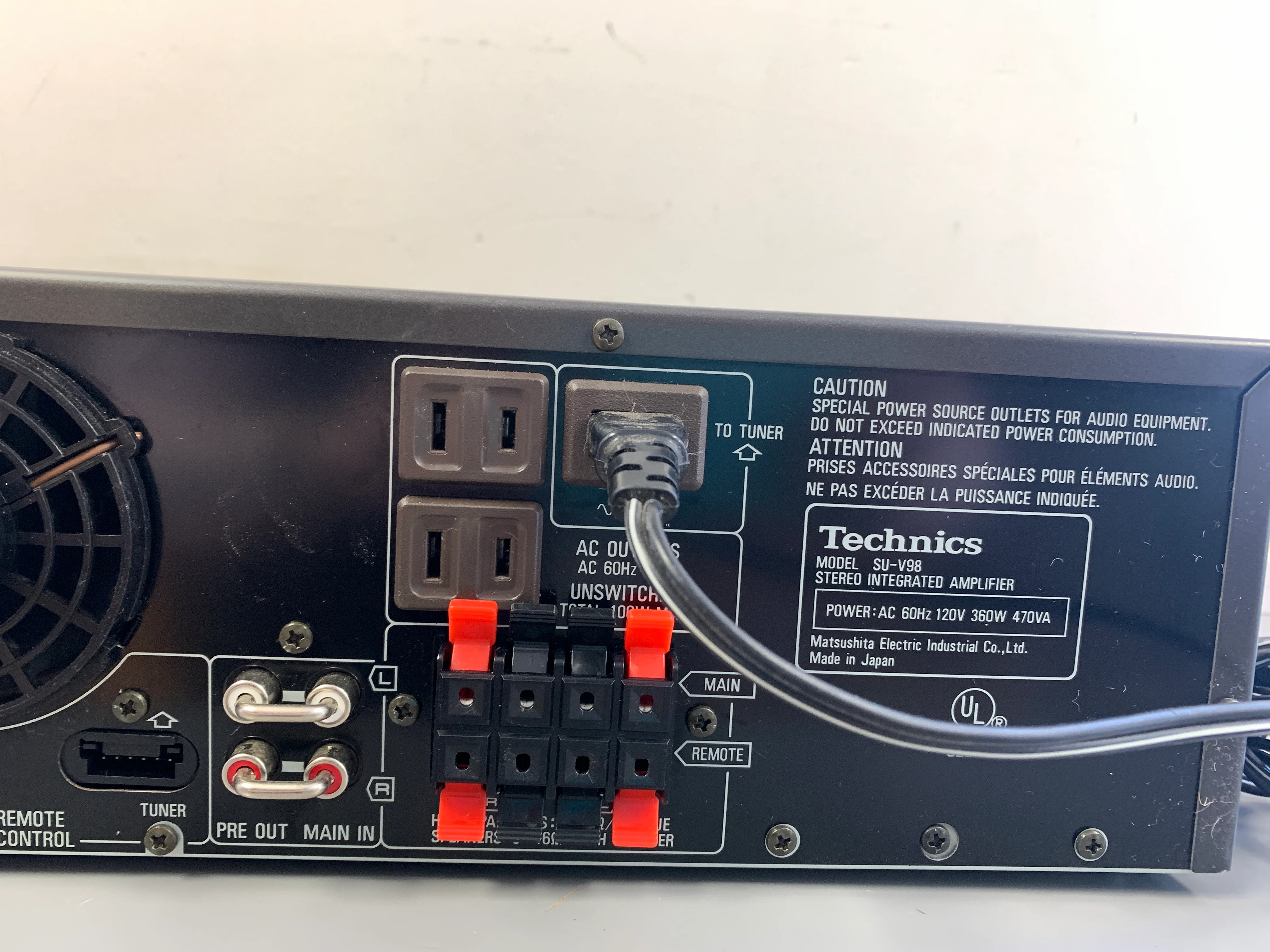 Technics SU-V98 Integrated Amplifier - Image 8