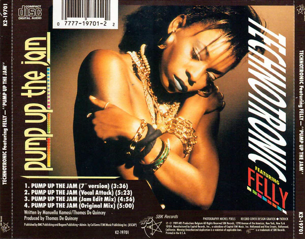 Technotronic Featuring Felly - Pump Up The Jam (CD, Single) (Near Mint (NM or M-)) - Image 2